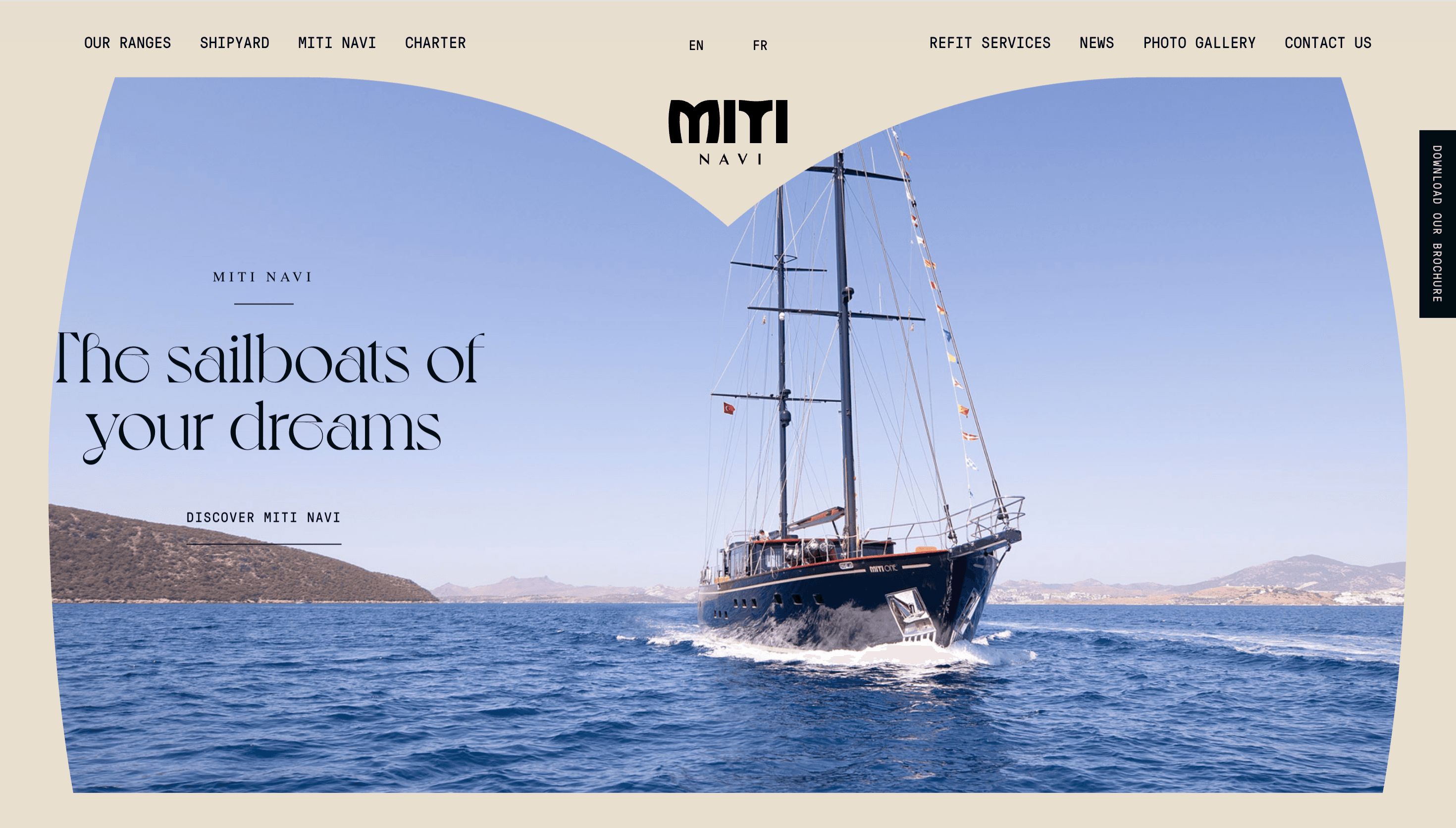 Miti Navi — Outdoor, Travel website design
