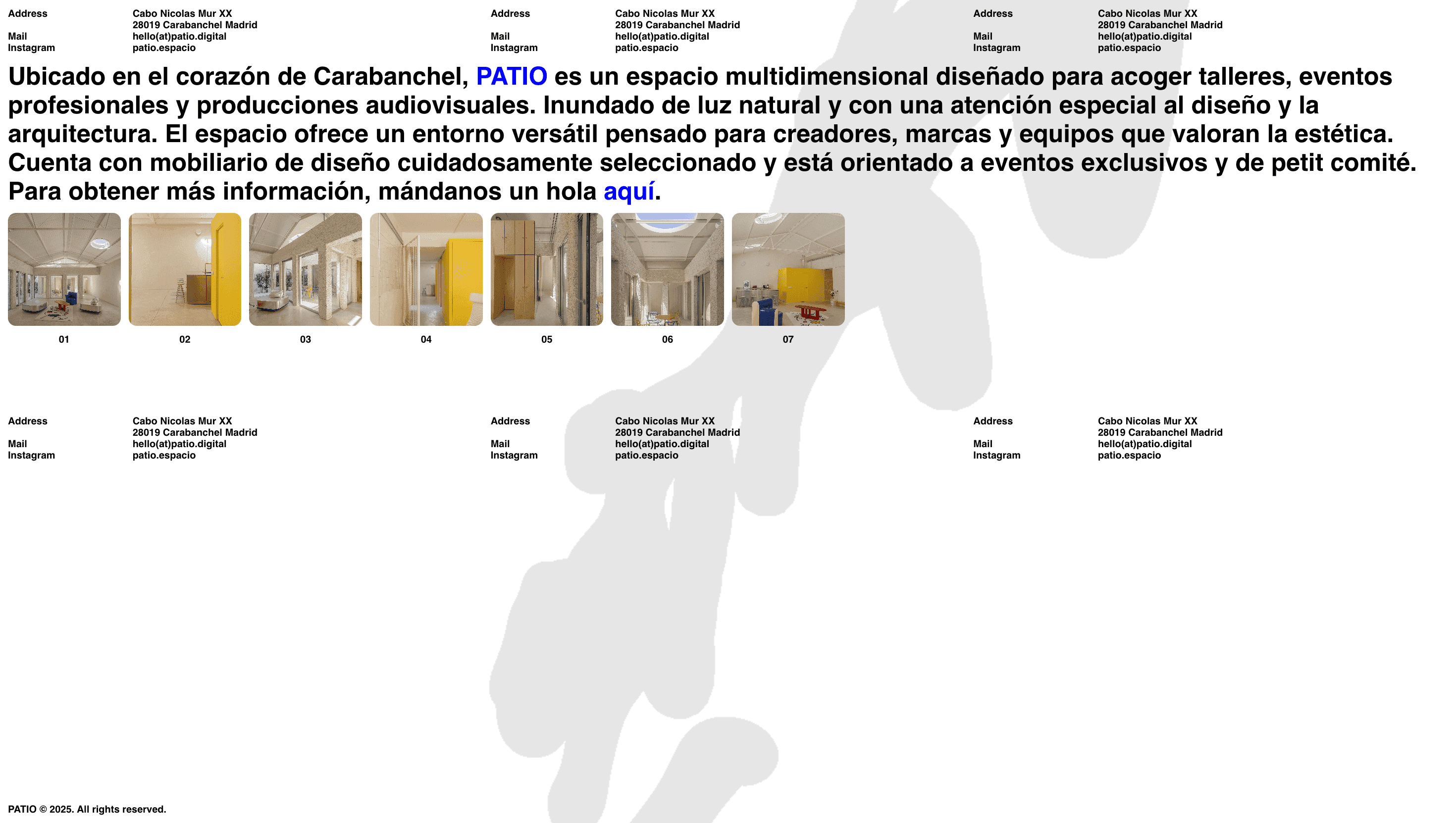 Patio — 3D, Minimal website design