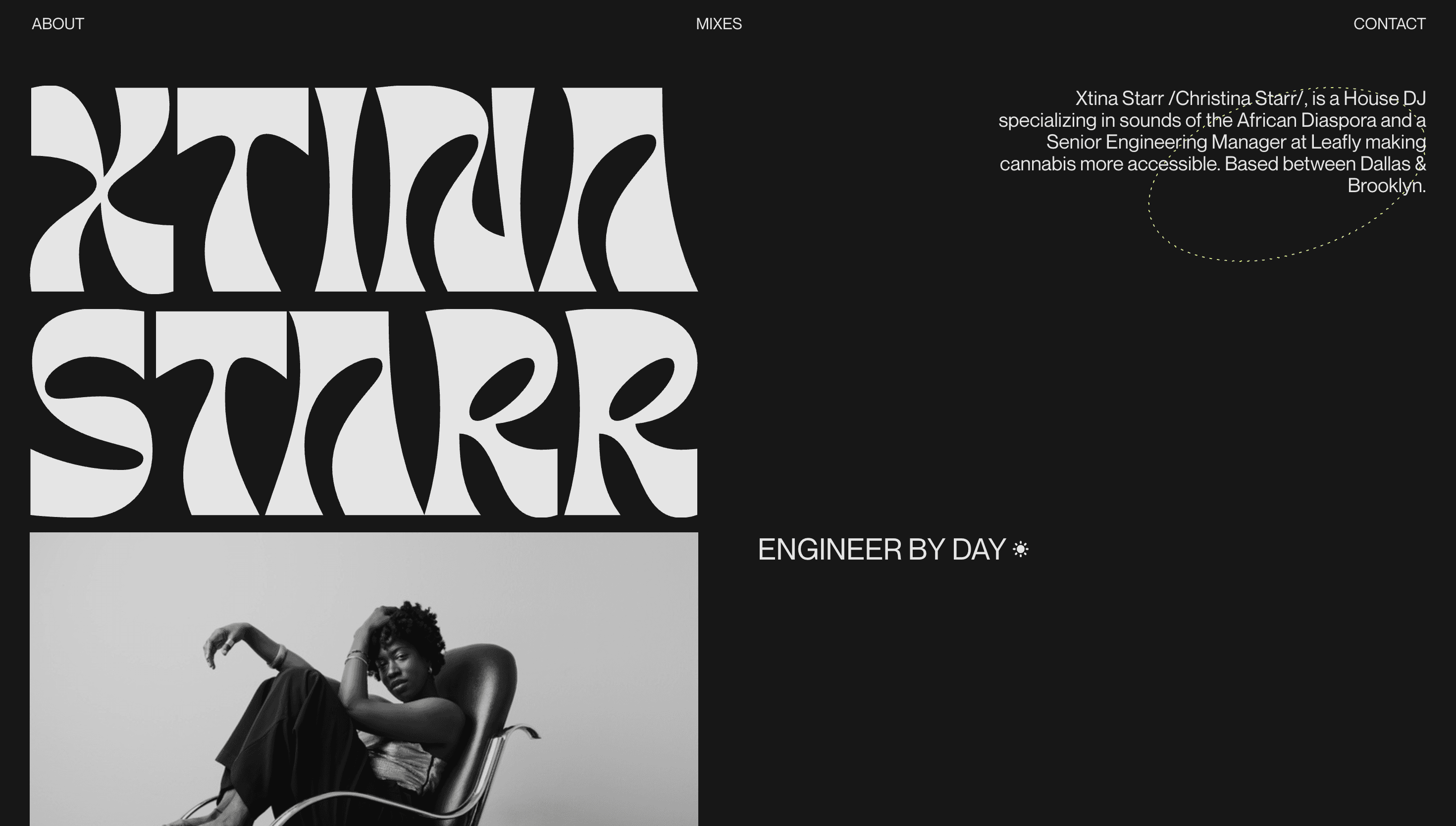 Xtina Starr — Personal, Portfolio website design