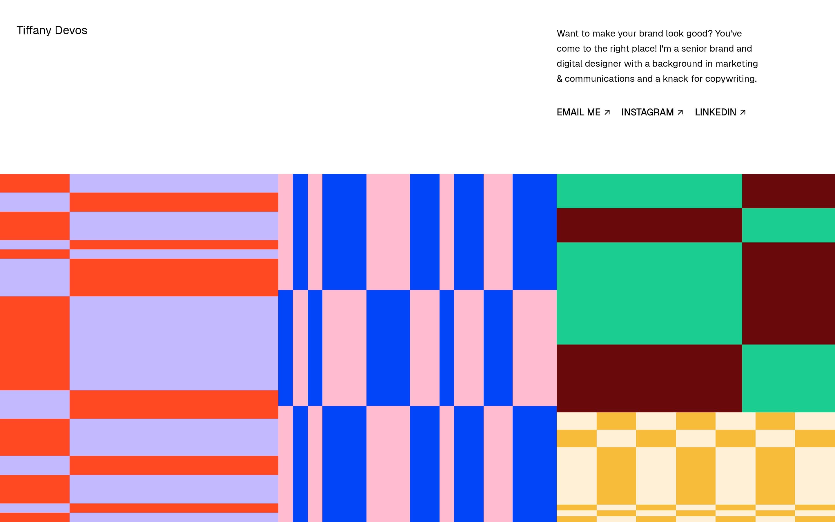 Tiffany Devos — Graphic Designer, Designer website design