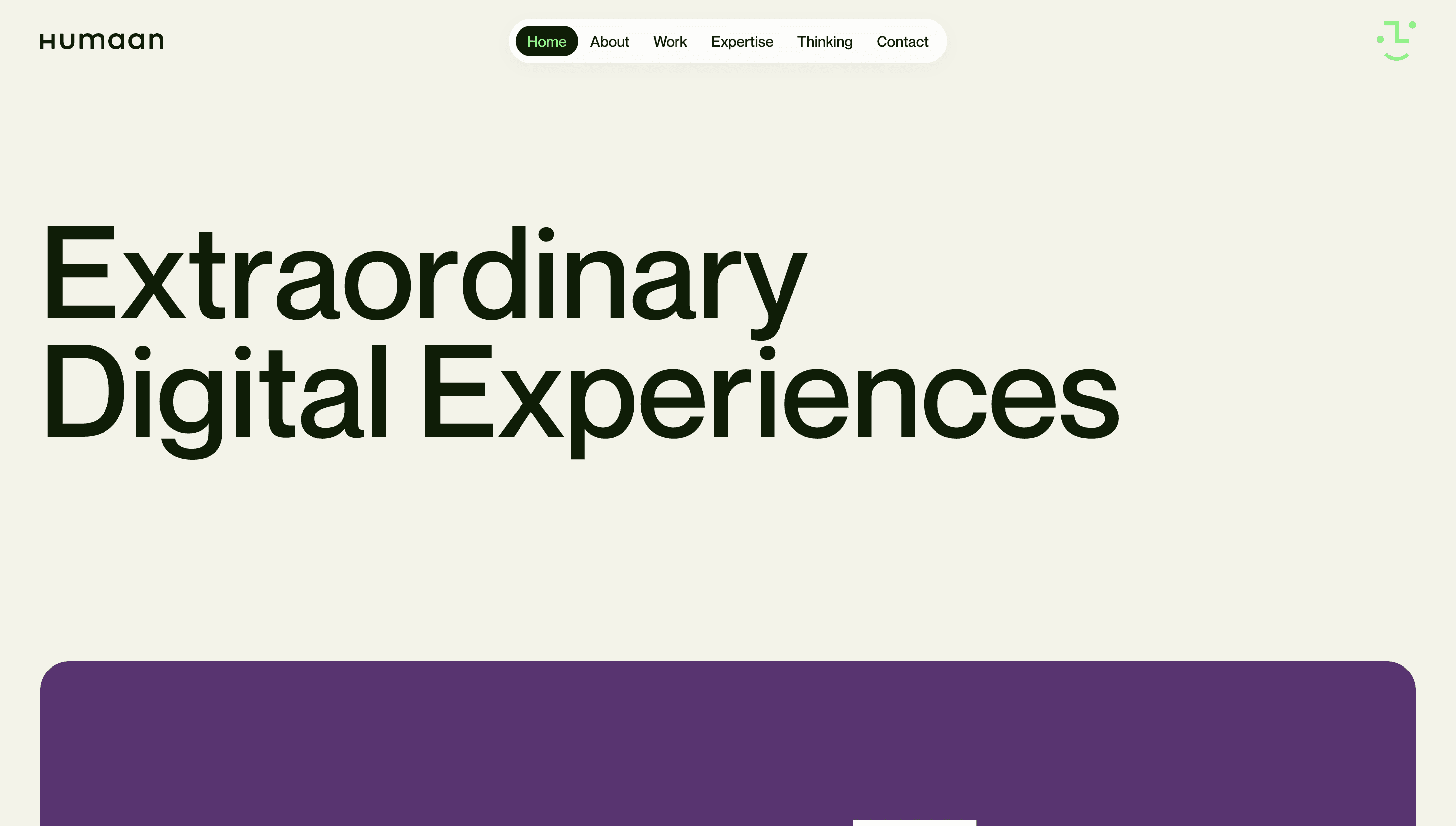 Humaan — Agency, Product website design