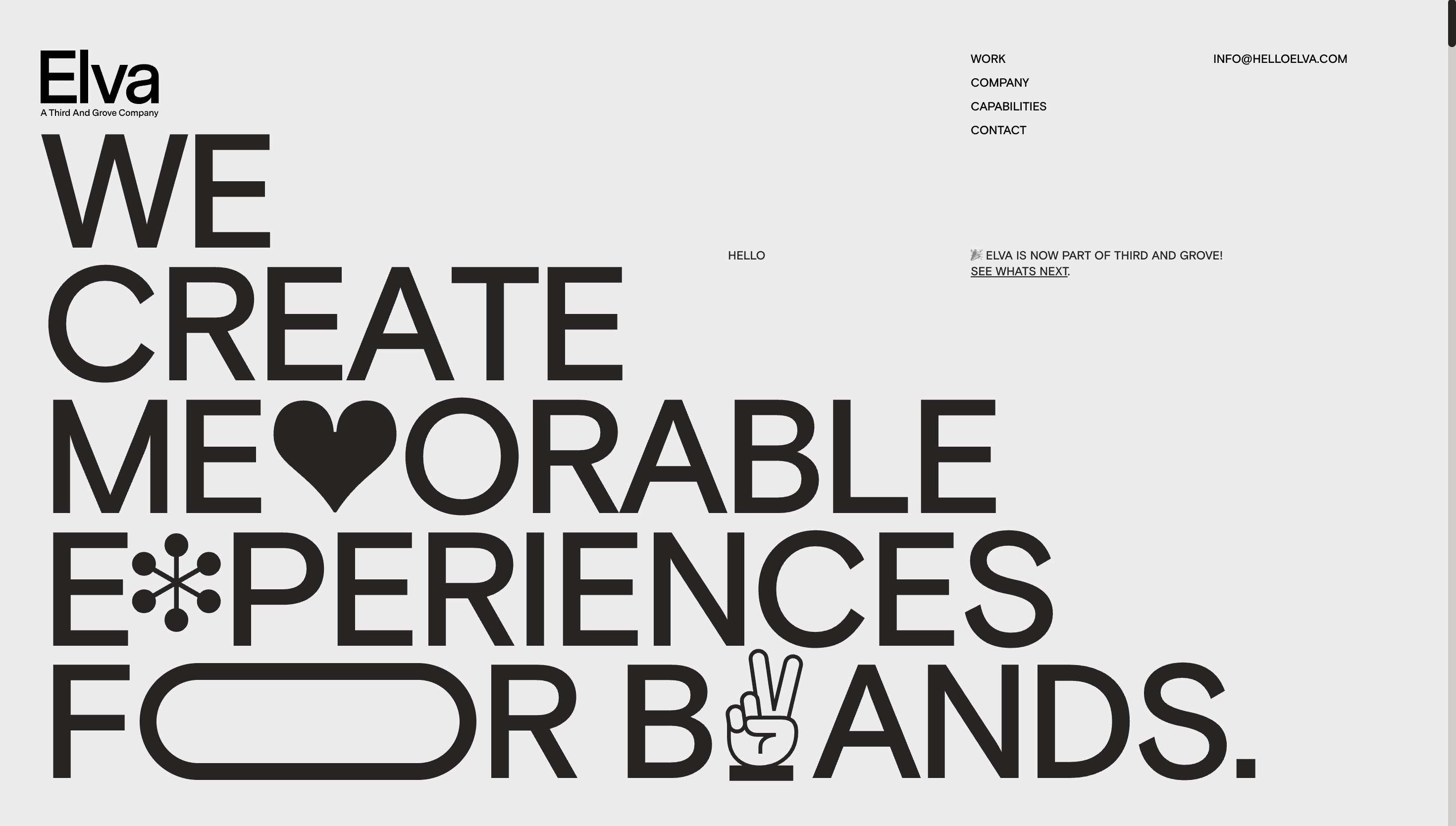 Elva — Agency, Branding website design