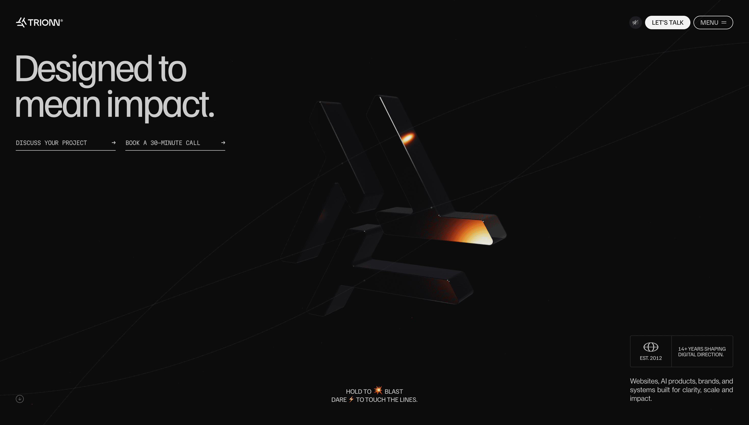 TRIONN — Agency, Studio website design