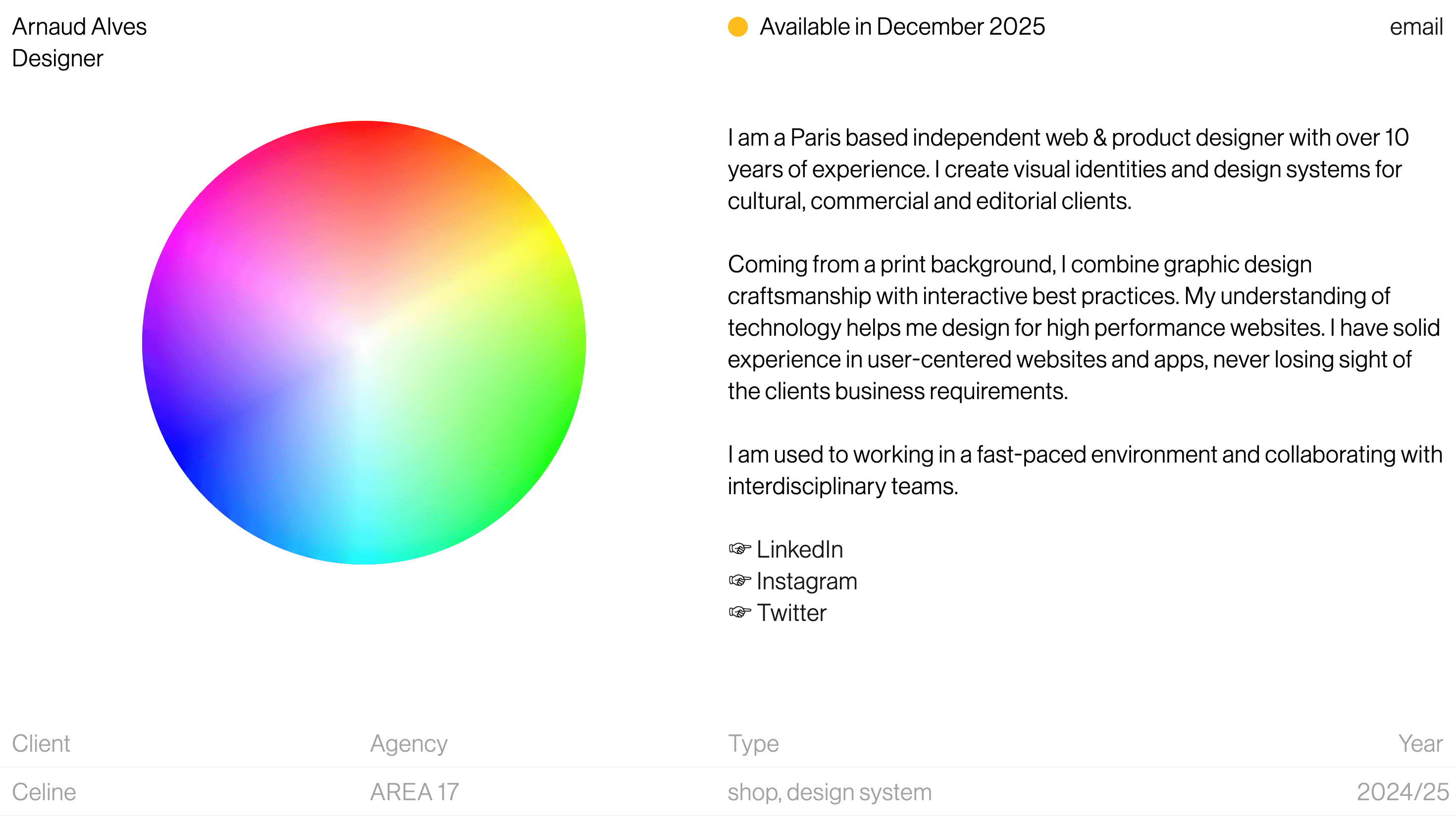 Arnaud Alves — Designer, Web website design