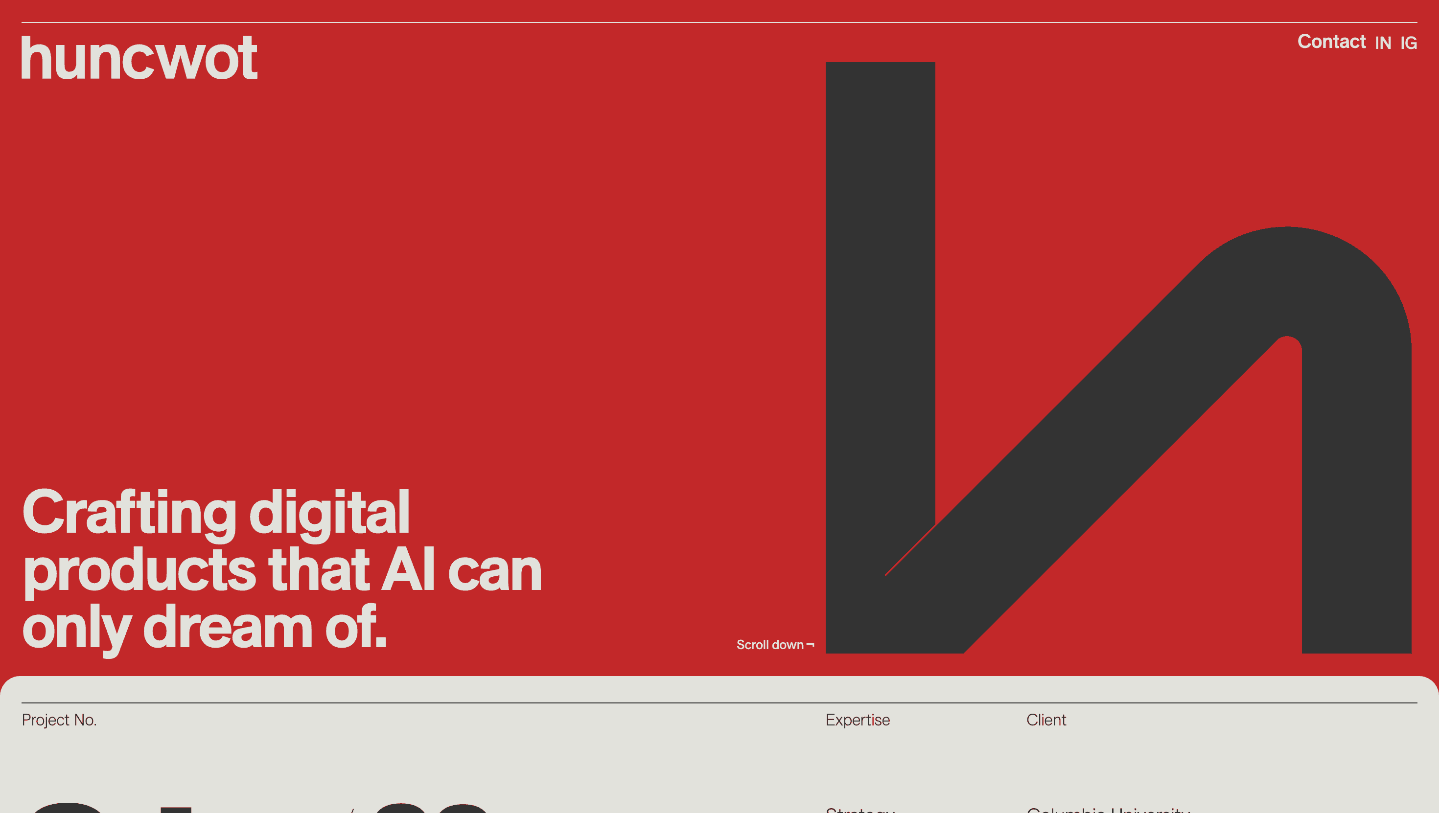 Huncwot — Agency, Interactive website design