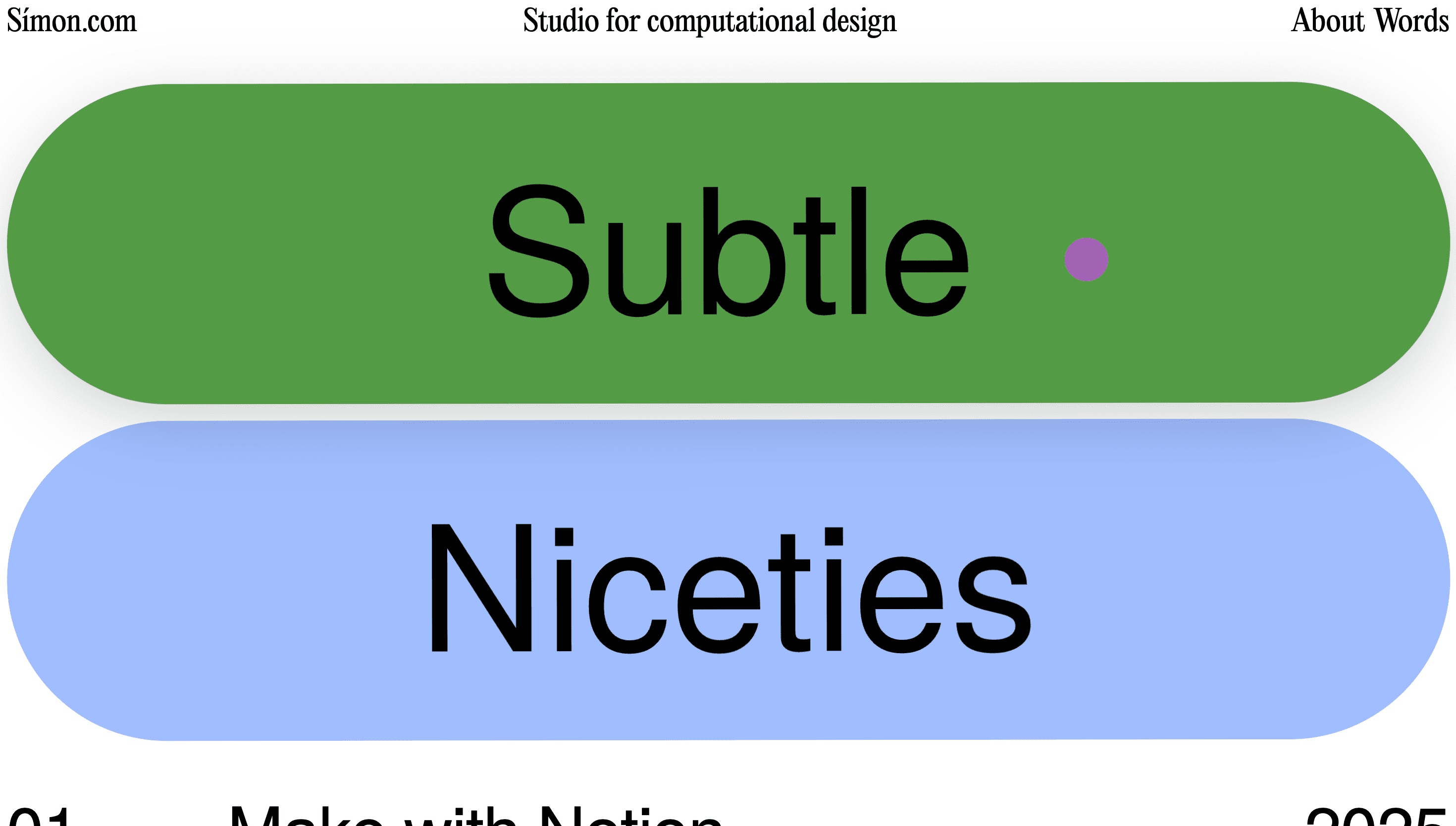 Símon.com — Designer, Art website design