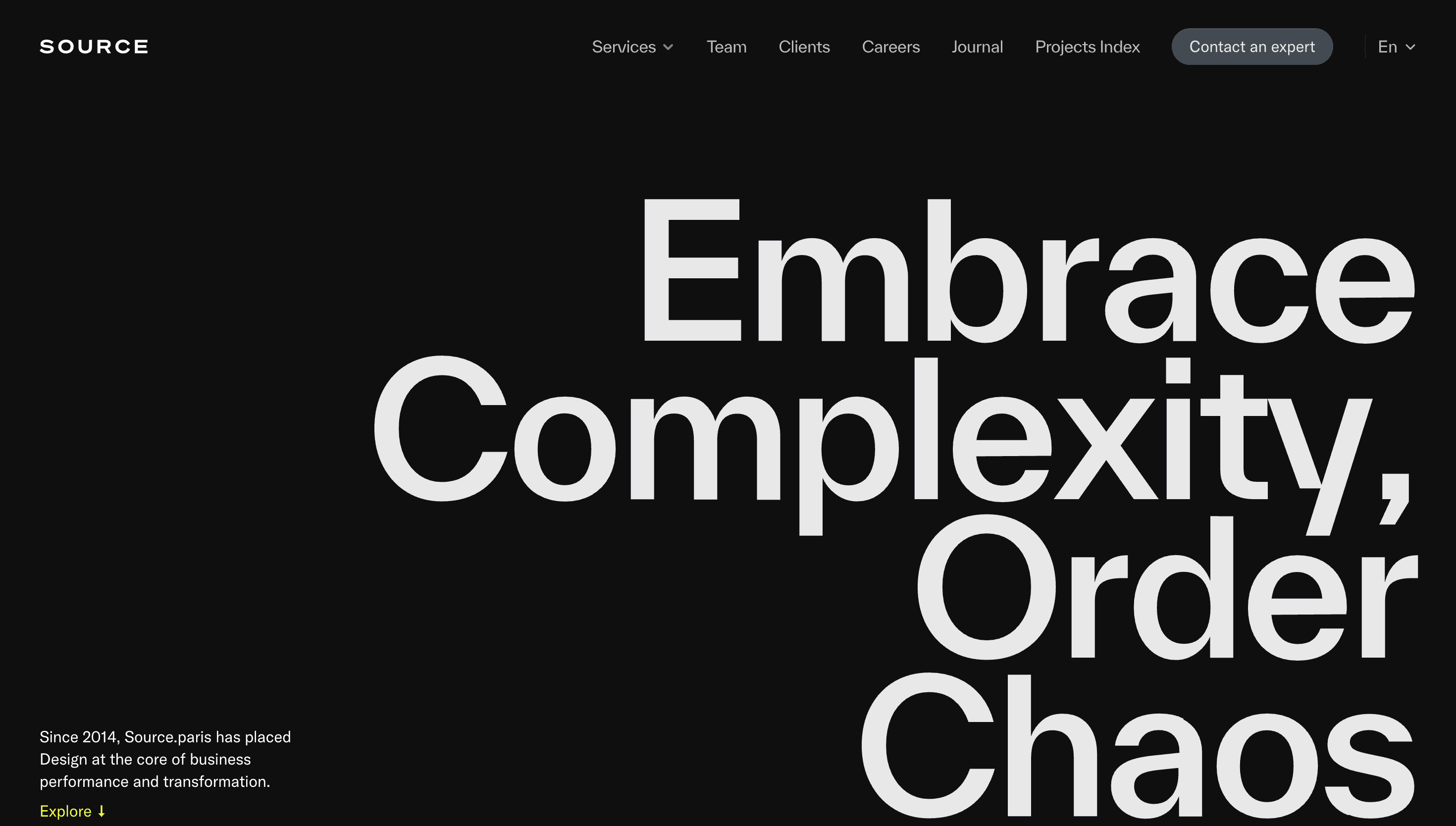 Source.paris — Agency, Product website design