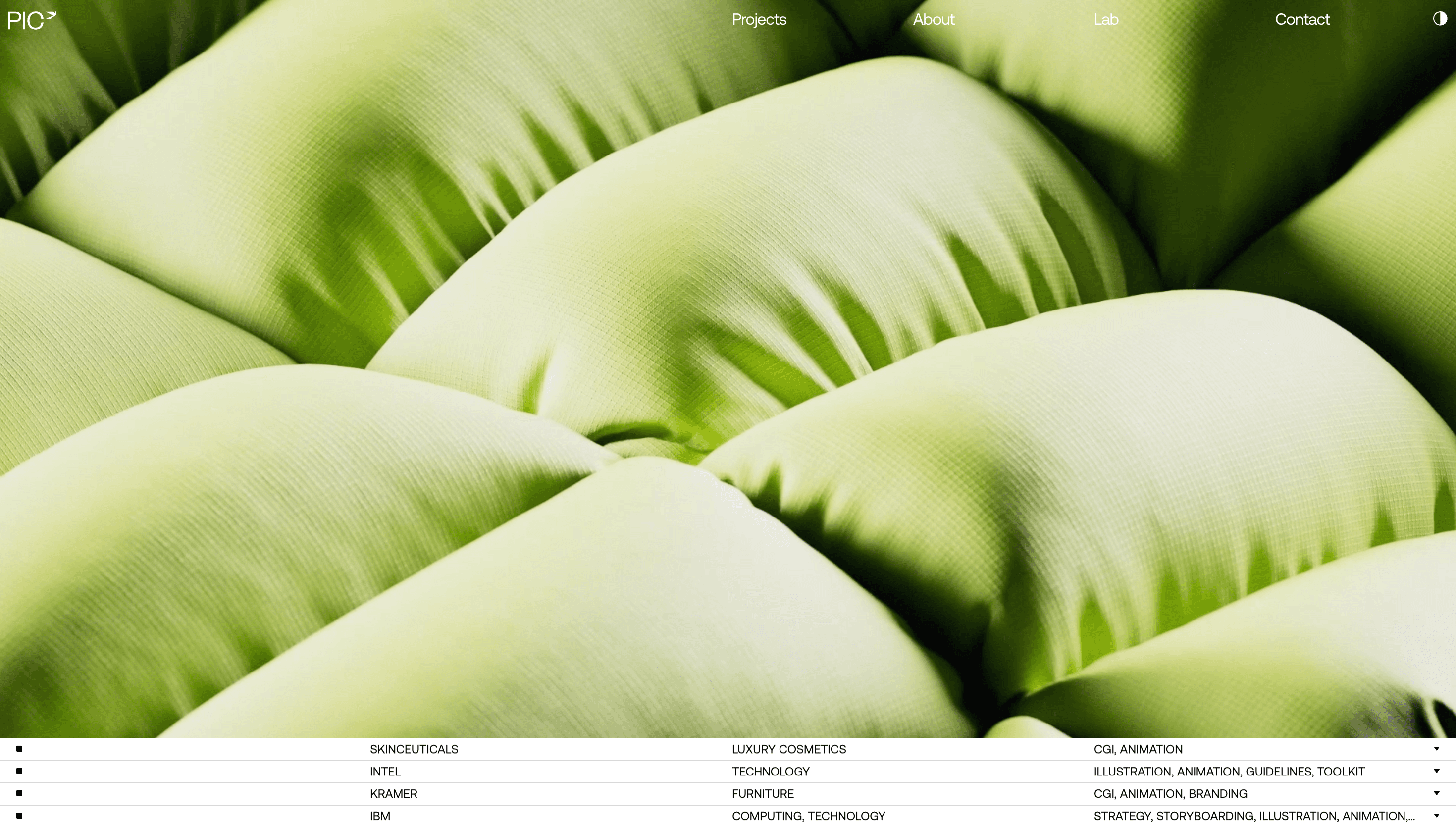 Partners in Crime — Agency, Studio website design