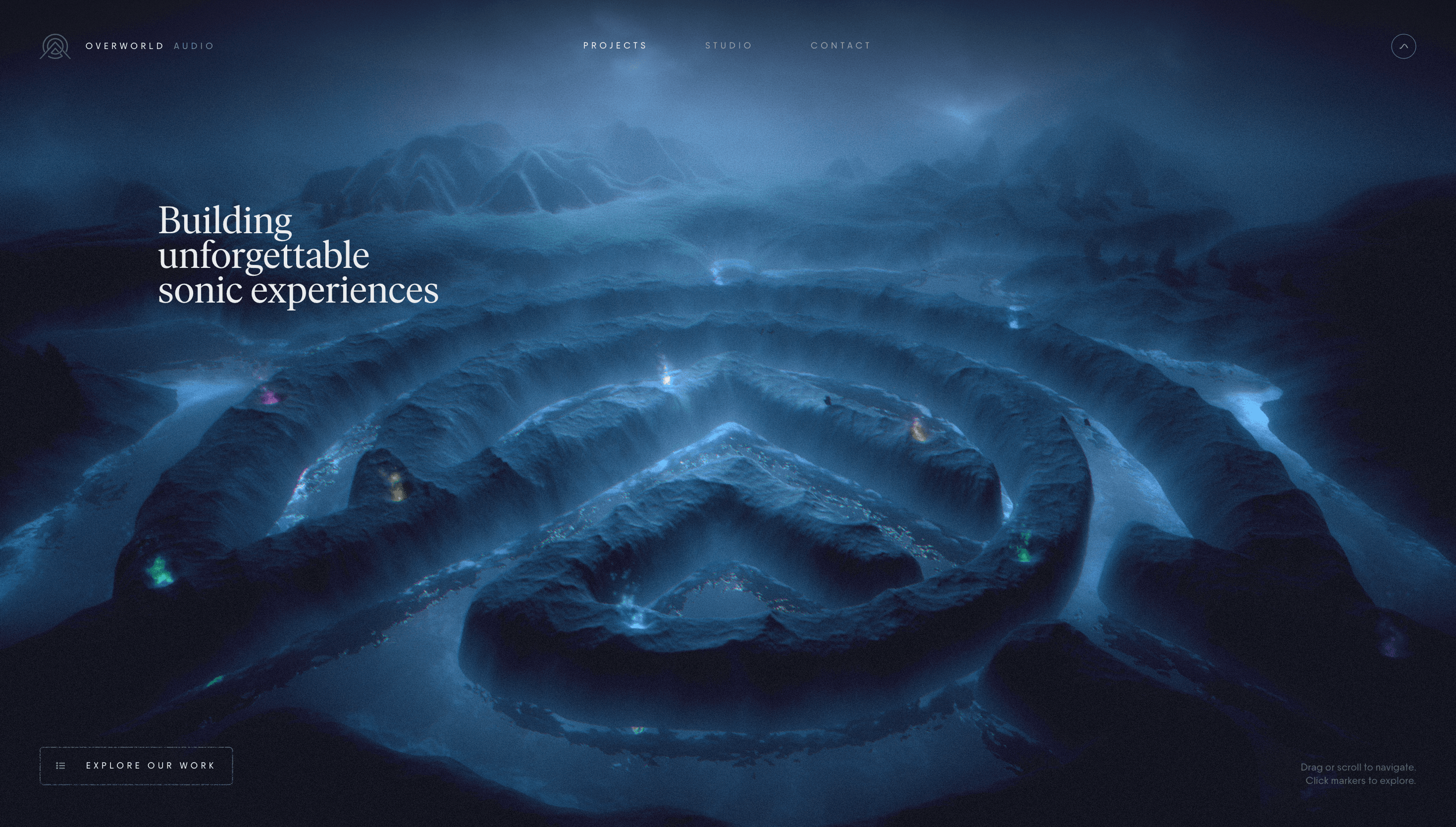 Overworld Audio — Music, Studio website design