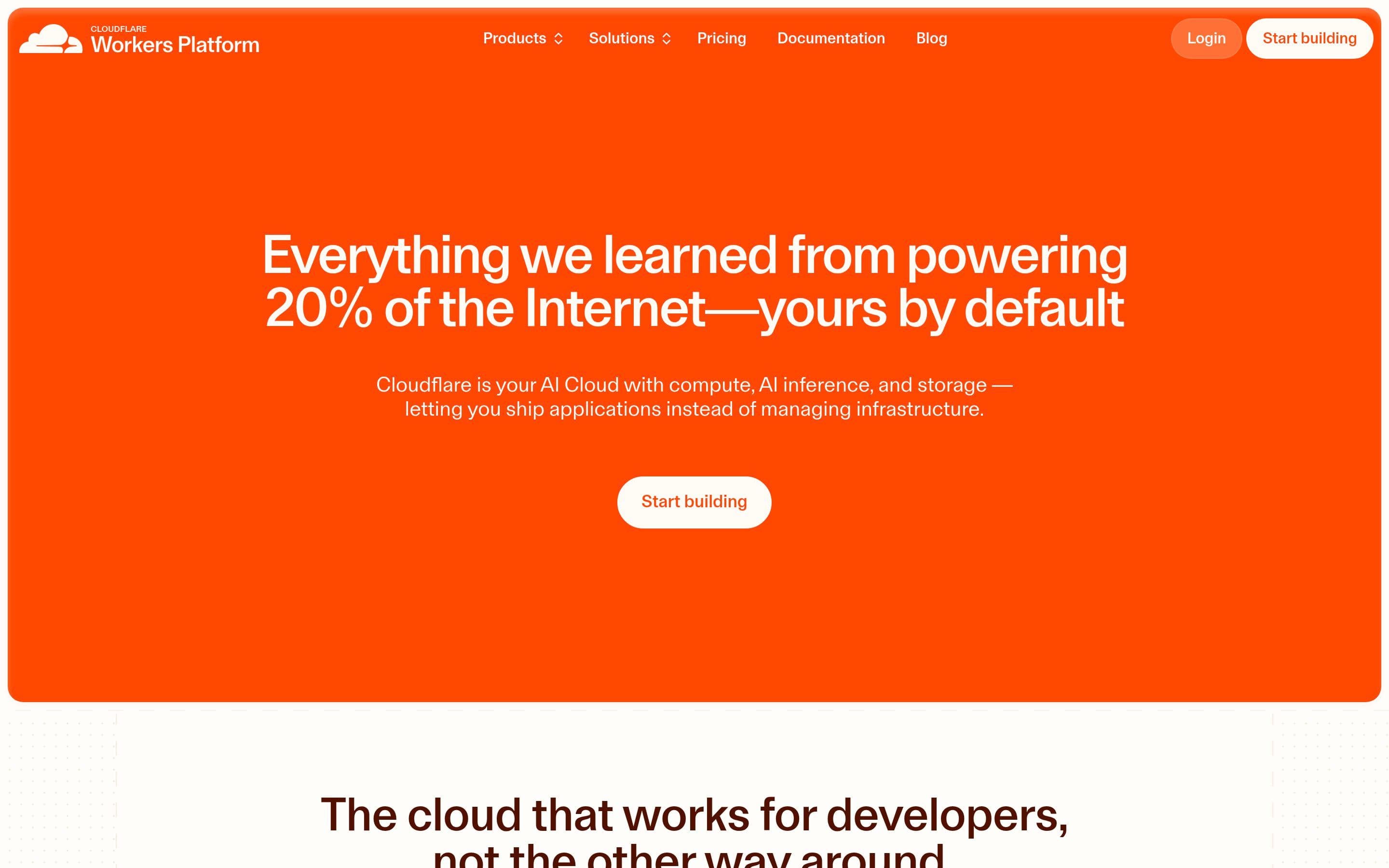 Cloudflare Workers — Cloudflare, Dev website design