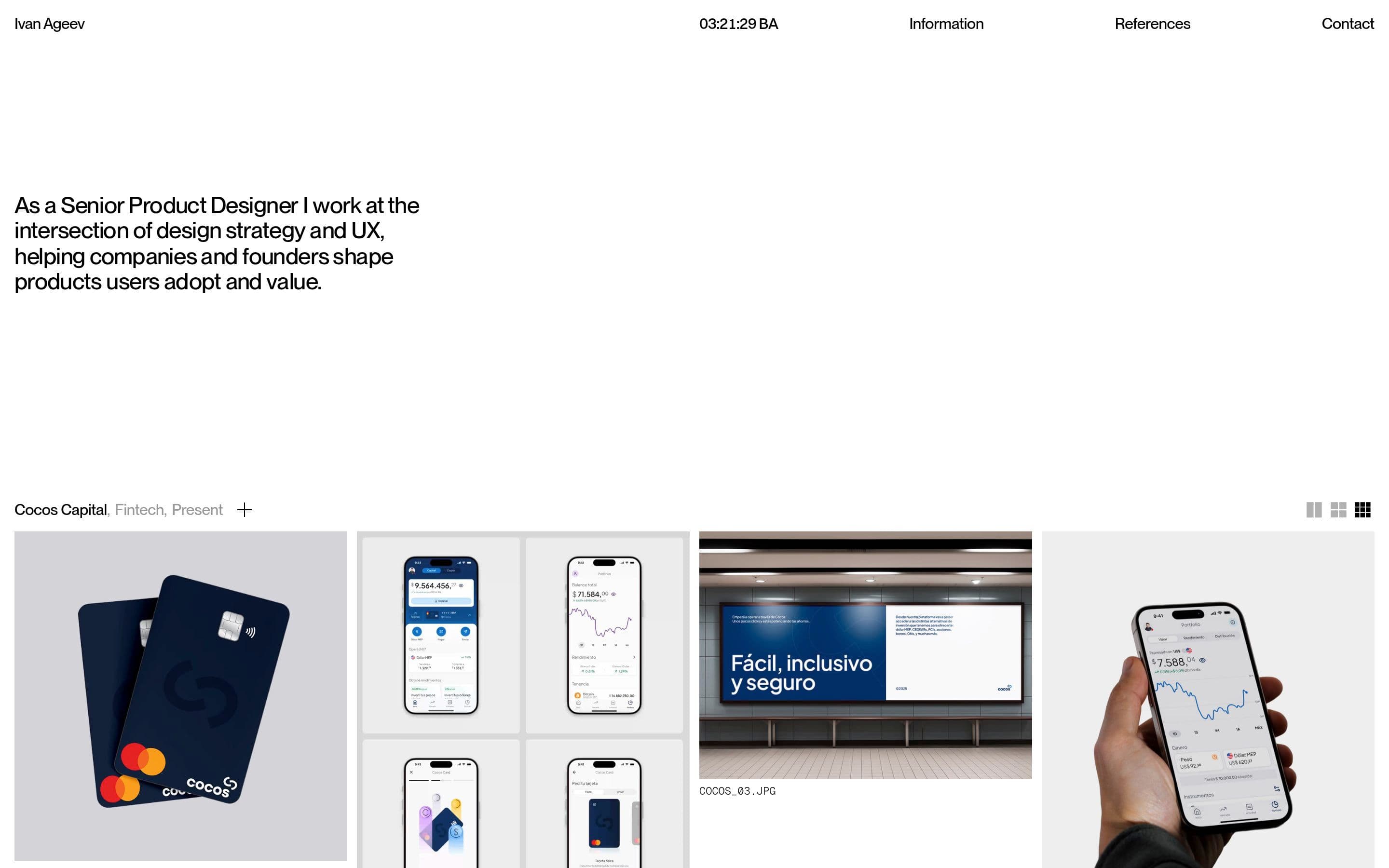 Ivan Ageev — Designer, Personal website design