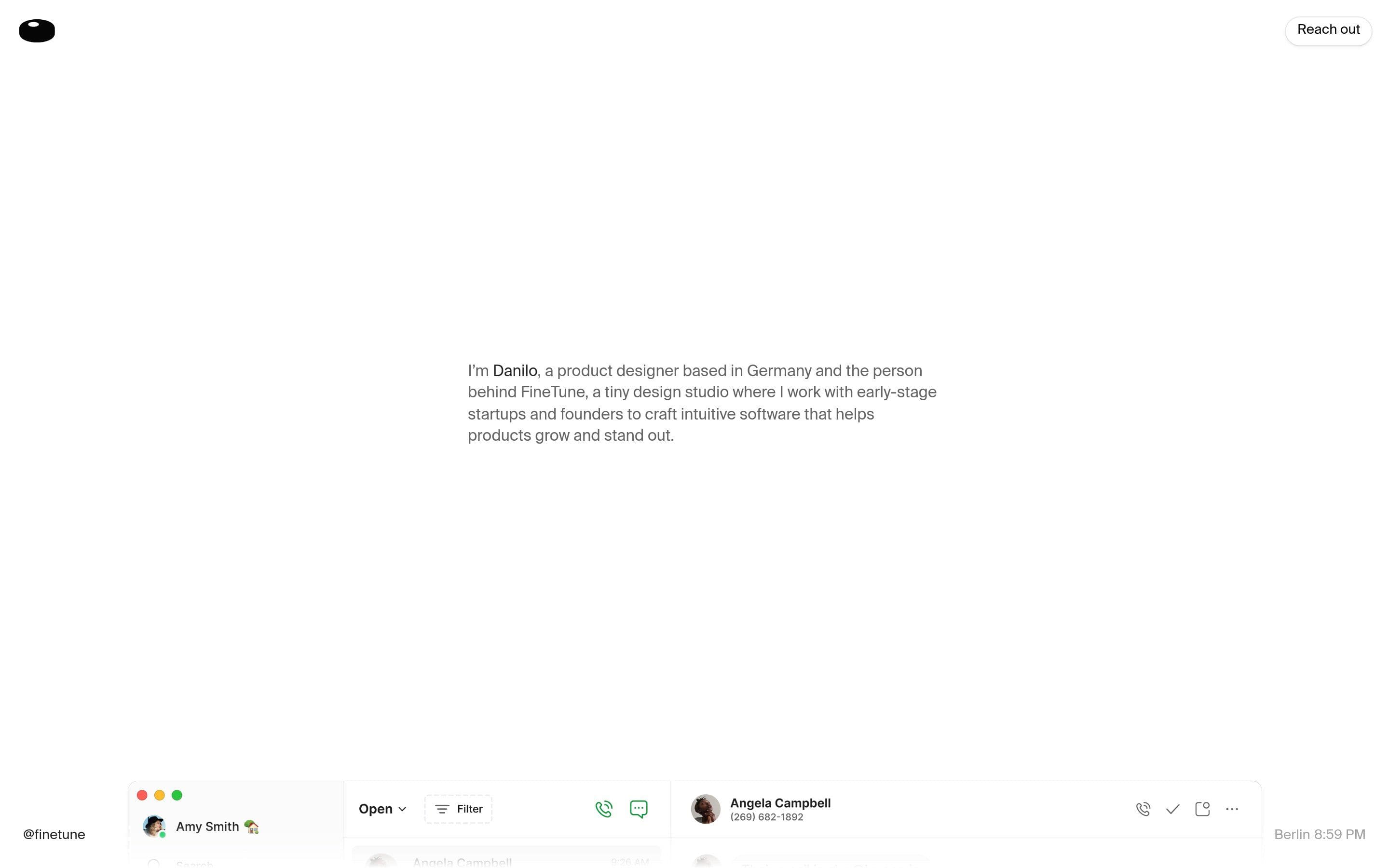 FineTune Design Studio — Designer, Studio website design