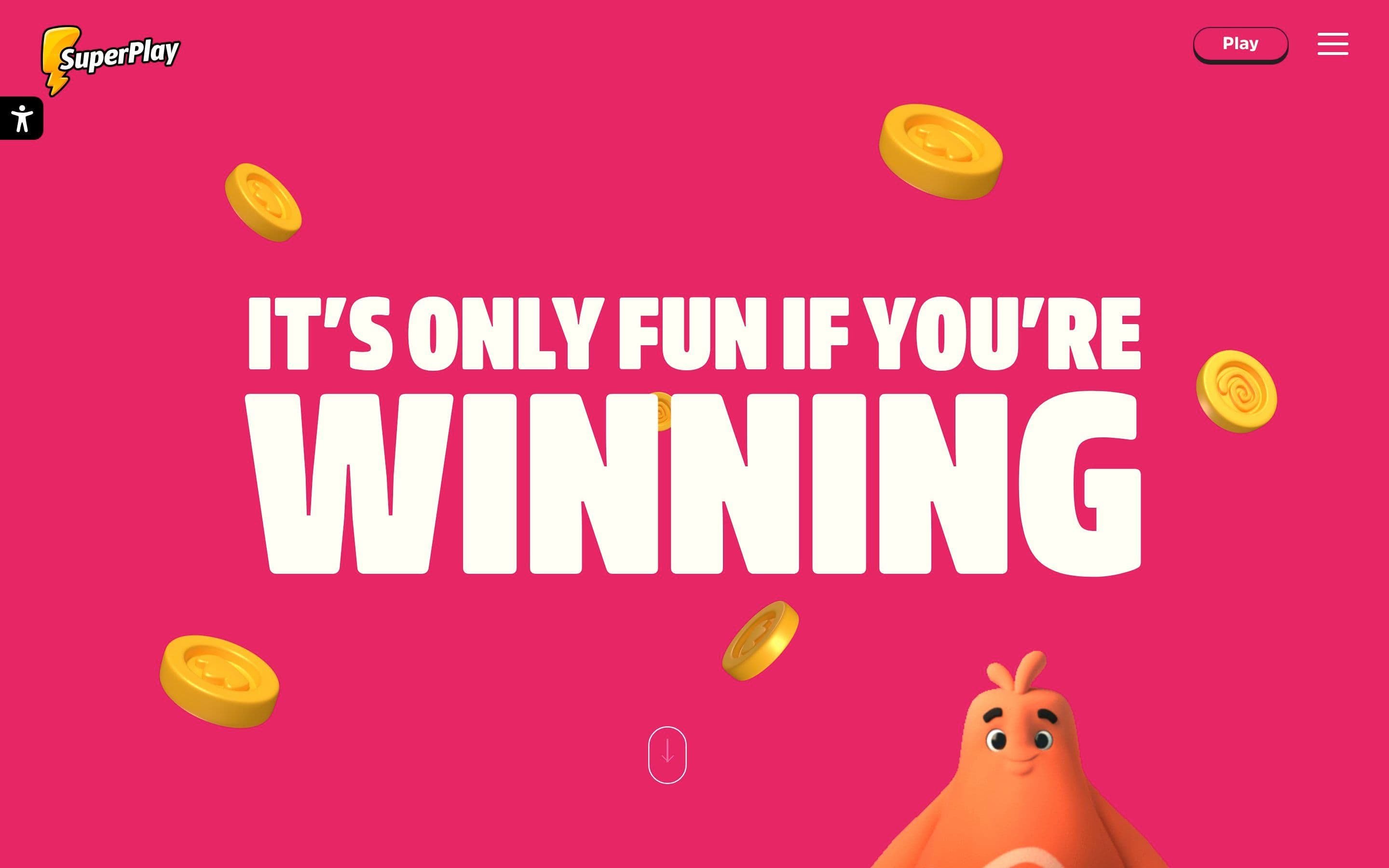 SuperPlay — Entertainment, Game website design