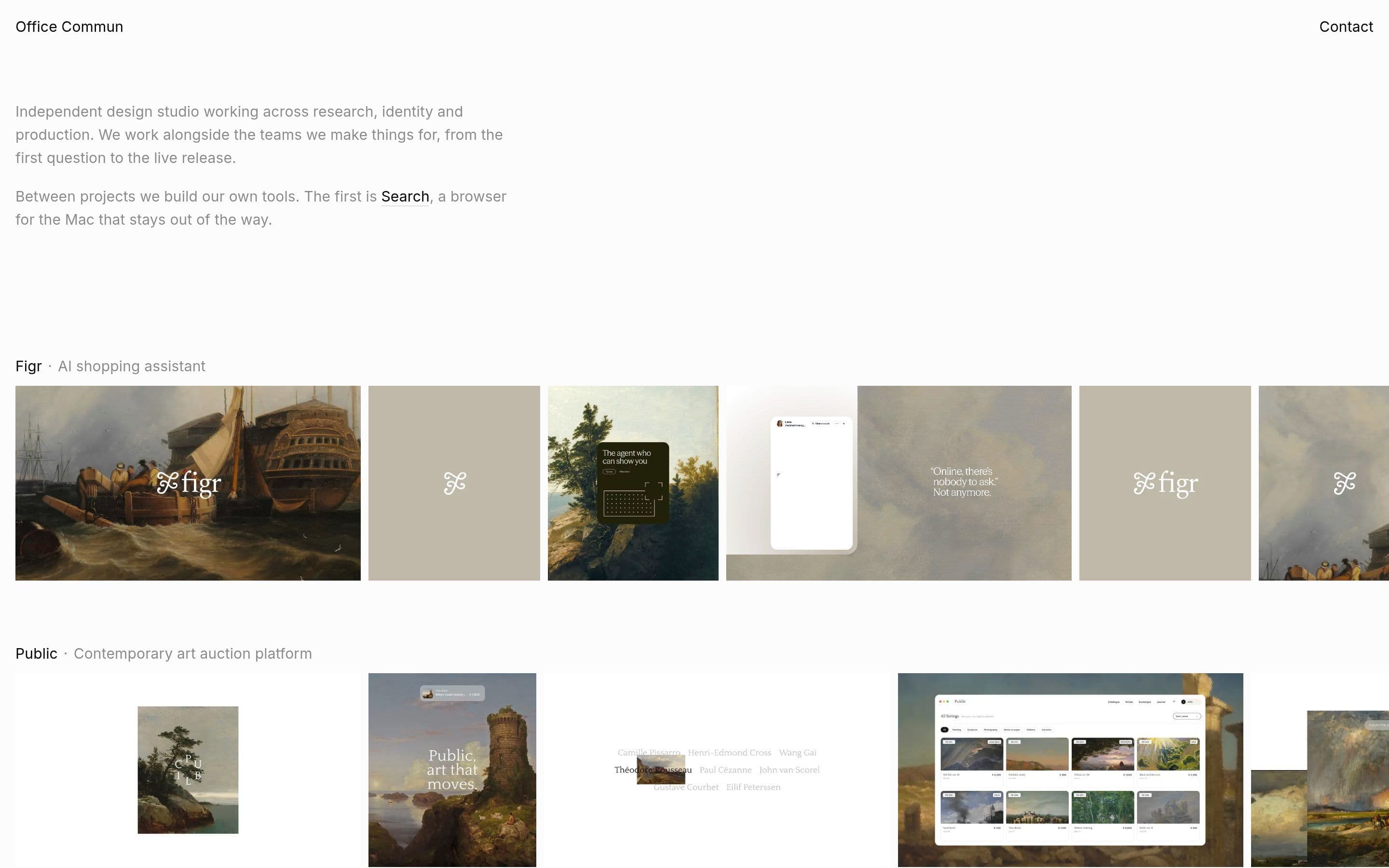 Office Commun — Agency, Studio website design
