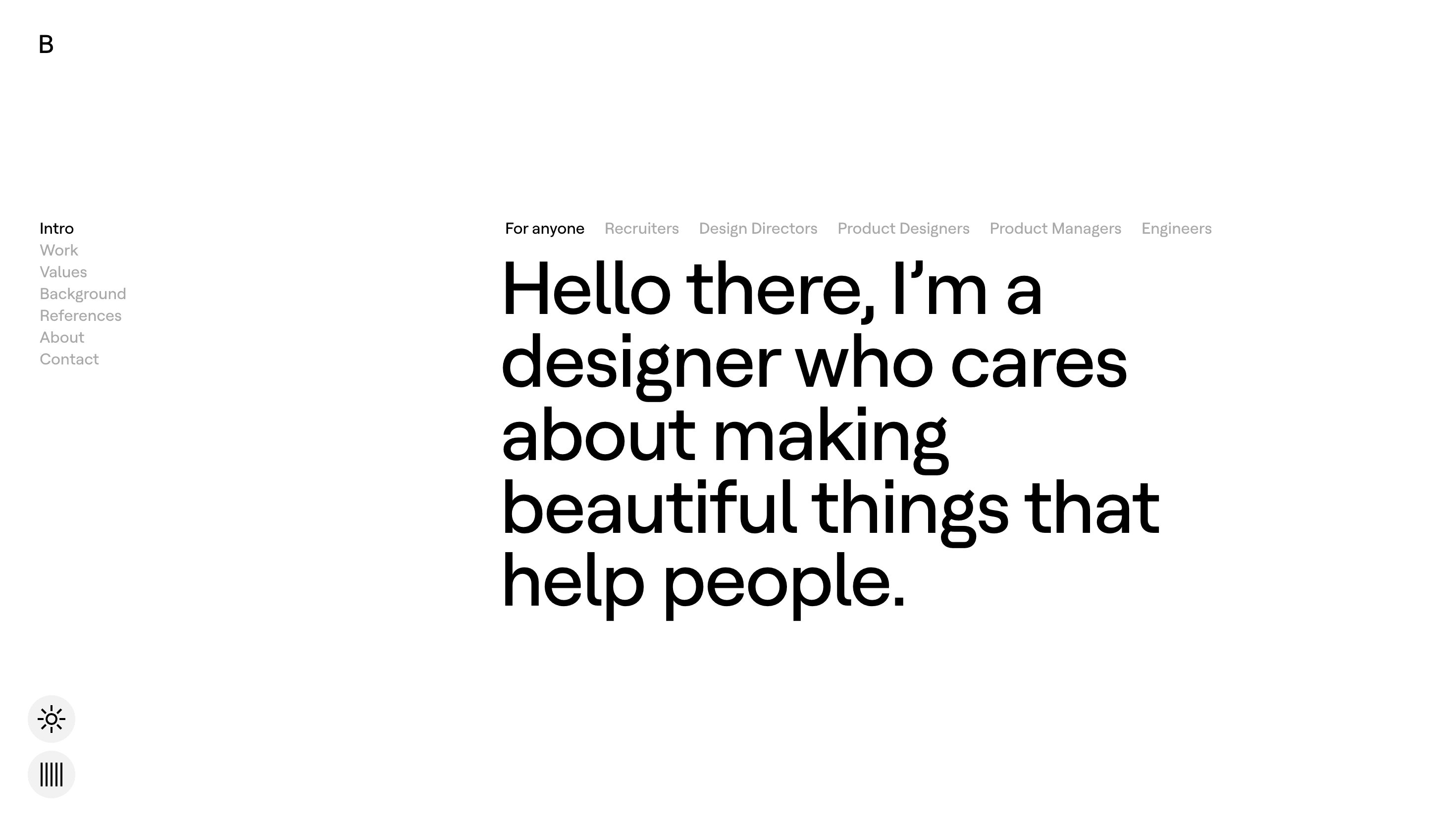 Billy Sweeney — Designer, Personal website design
