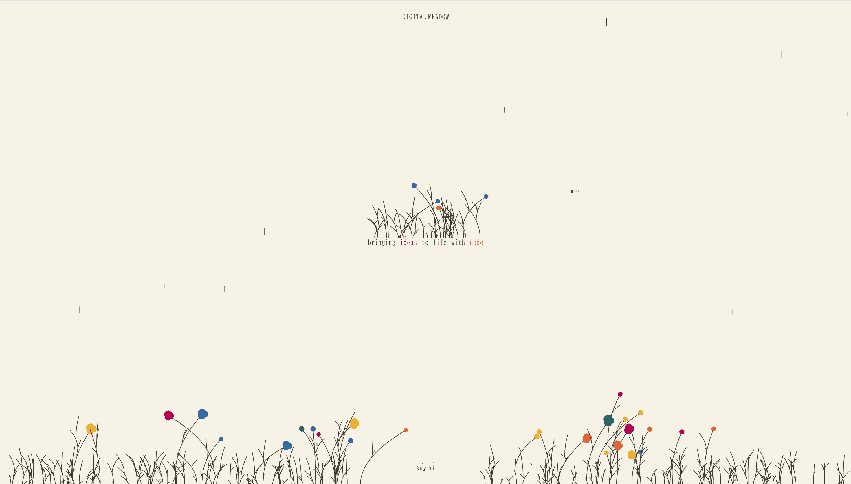 Digital Meadow — Studio, Code website design