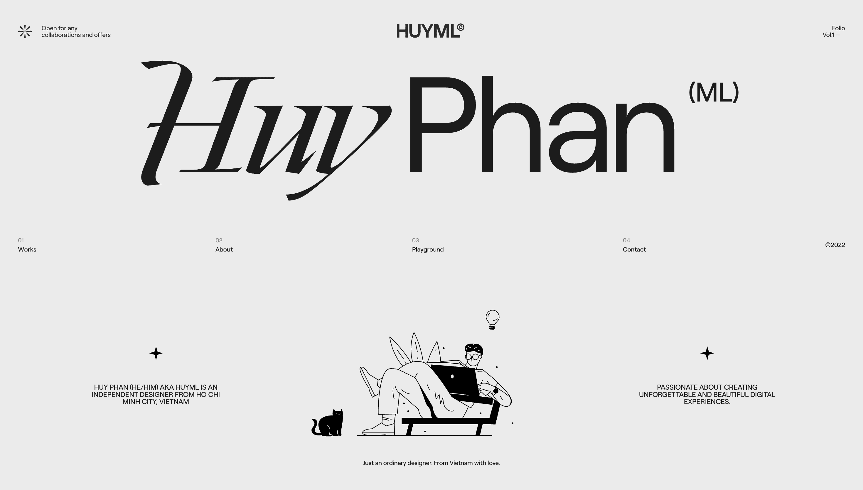 Huy Phan — Designer, Personal website design