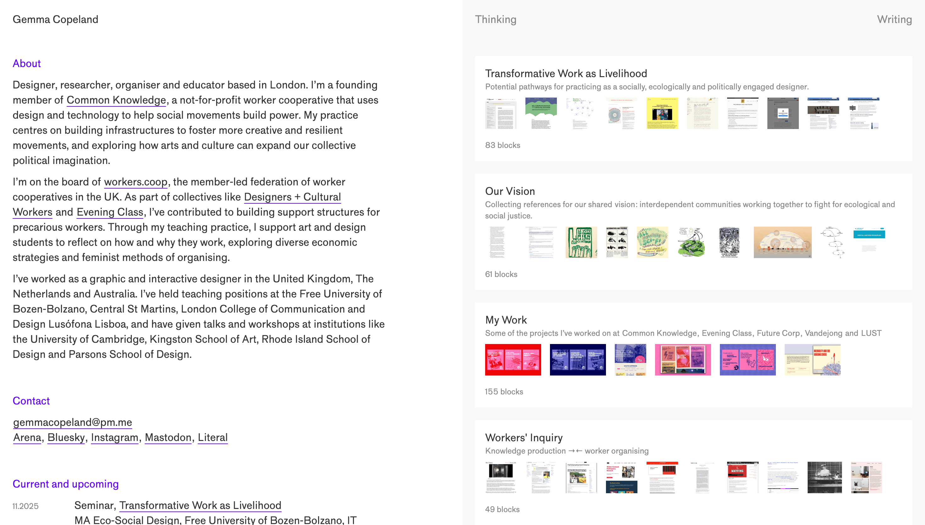 Gemma Copeland — Designer, Community website design