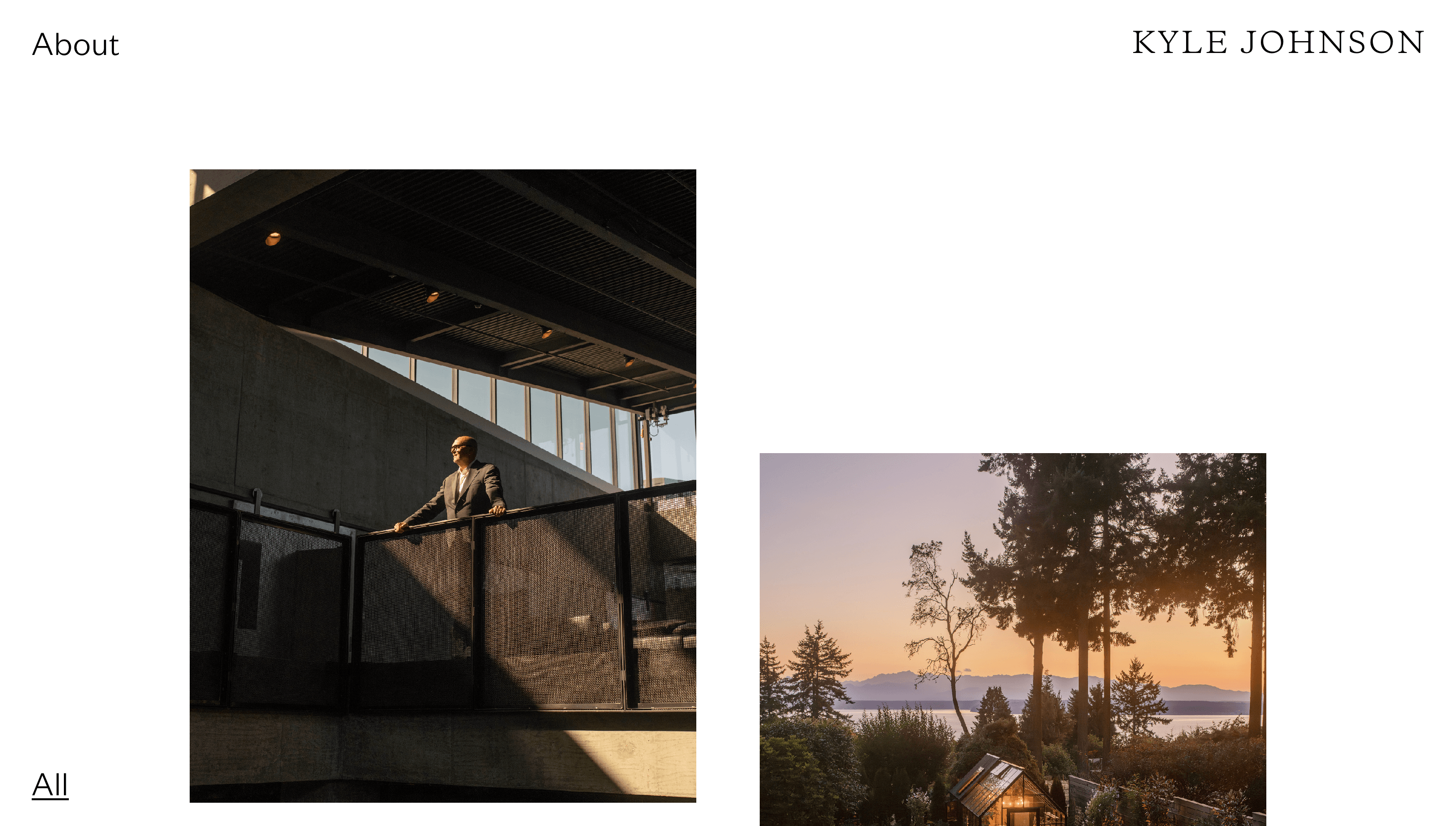 Kyle Johnson — Art, Outdoor website design