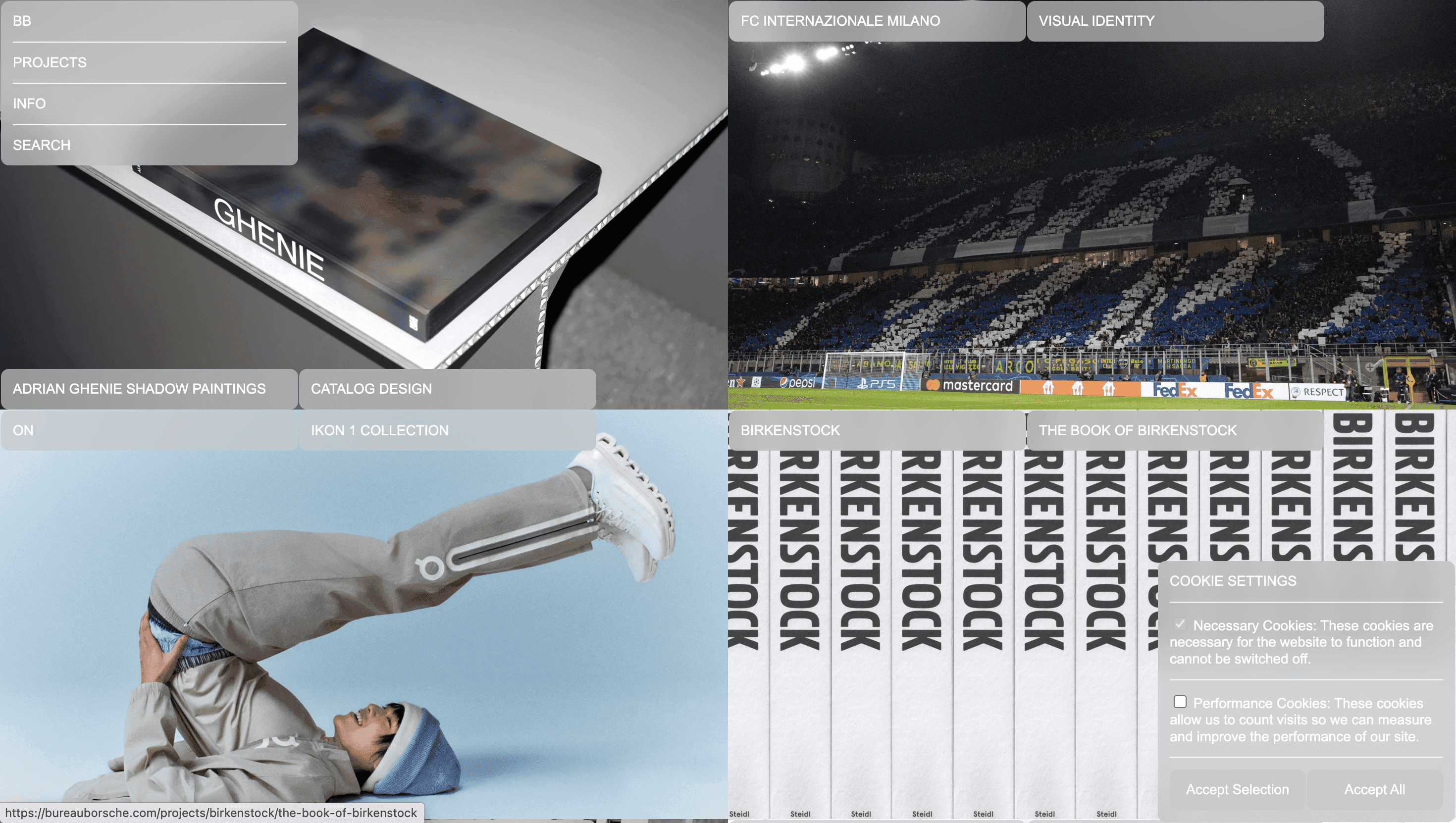 Bureau Borsche — Studio, Typography website design