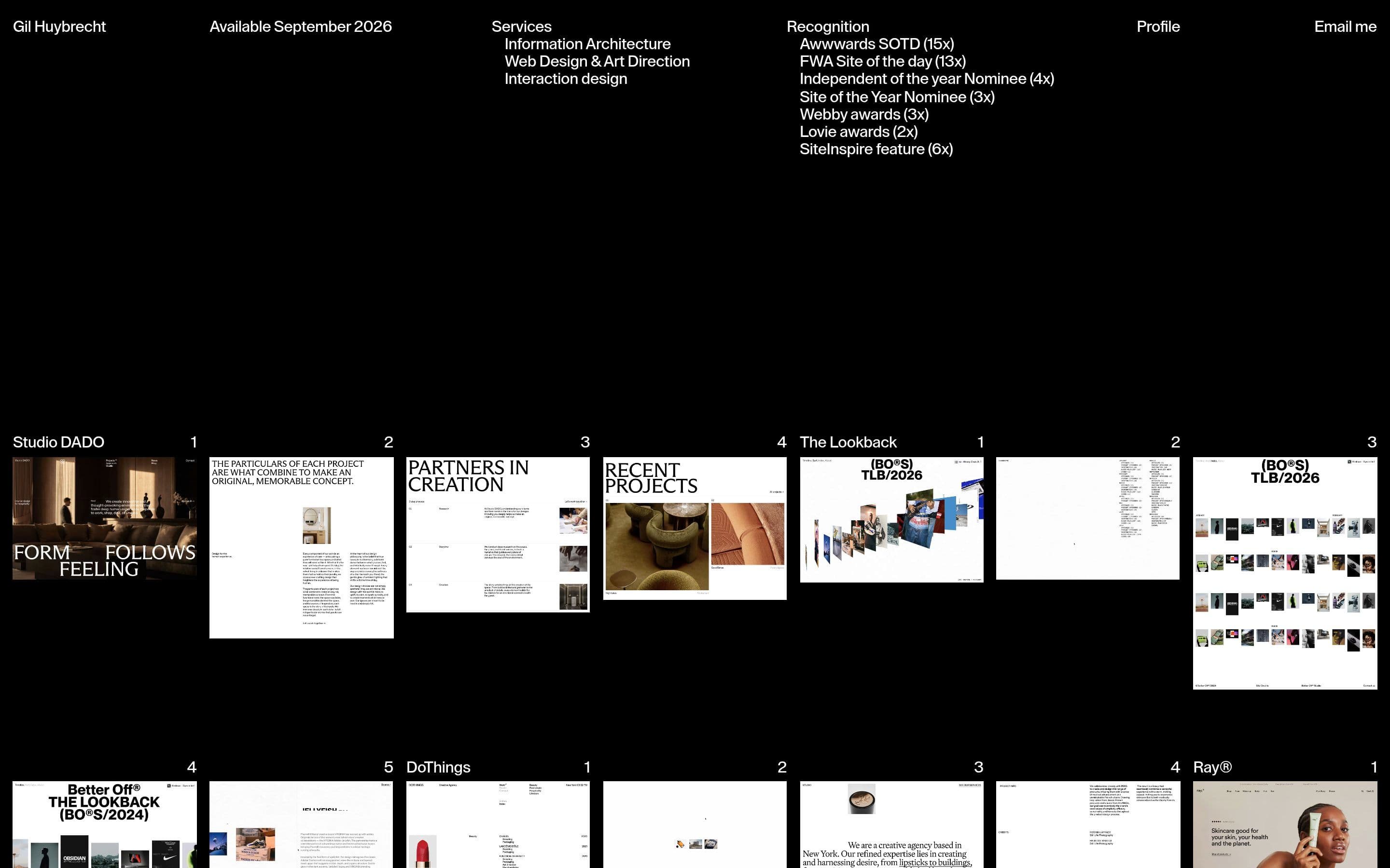 Gil Huybrecht — Designer, Graphic Designer website design