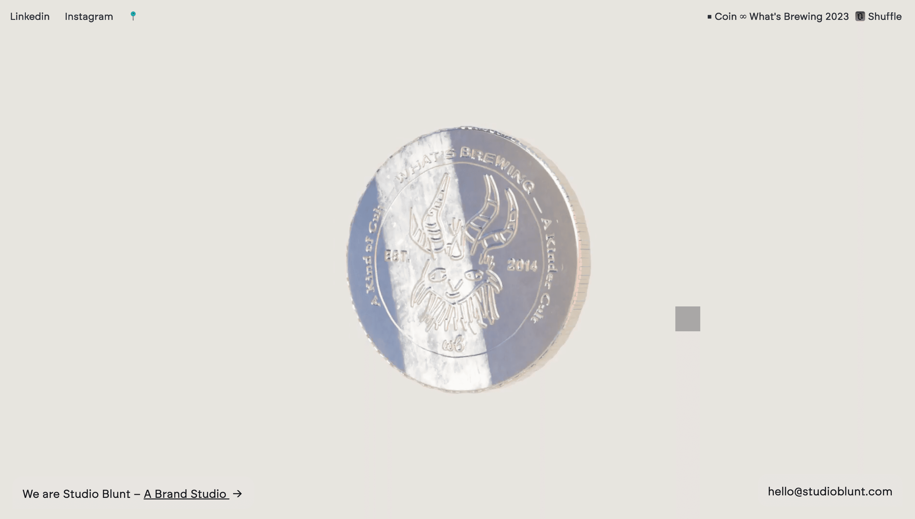 Studio Blunt — Agency, Studio website design