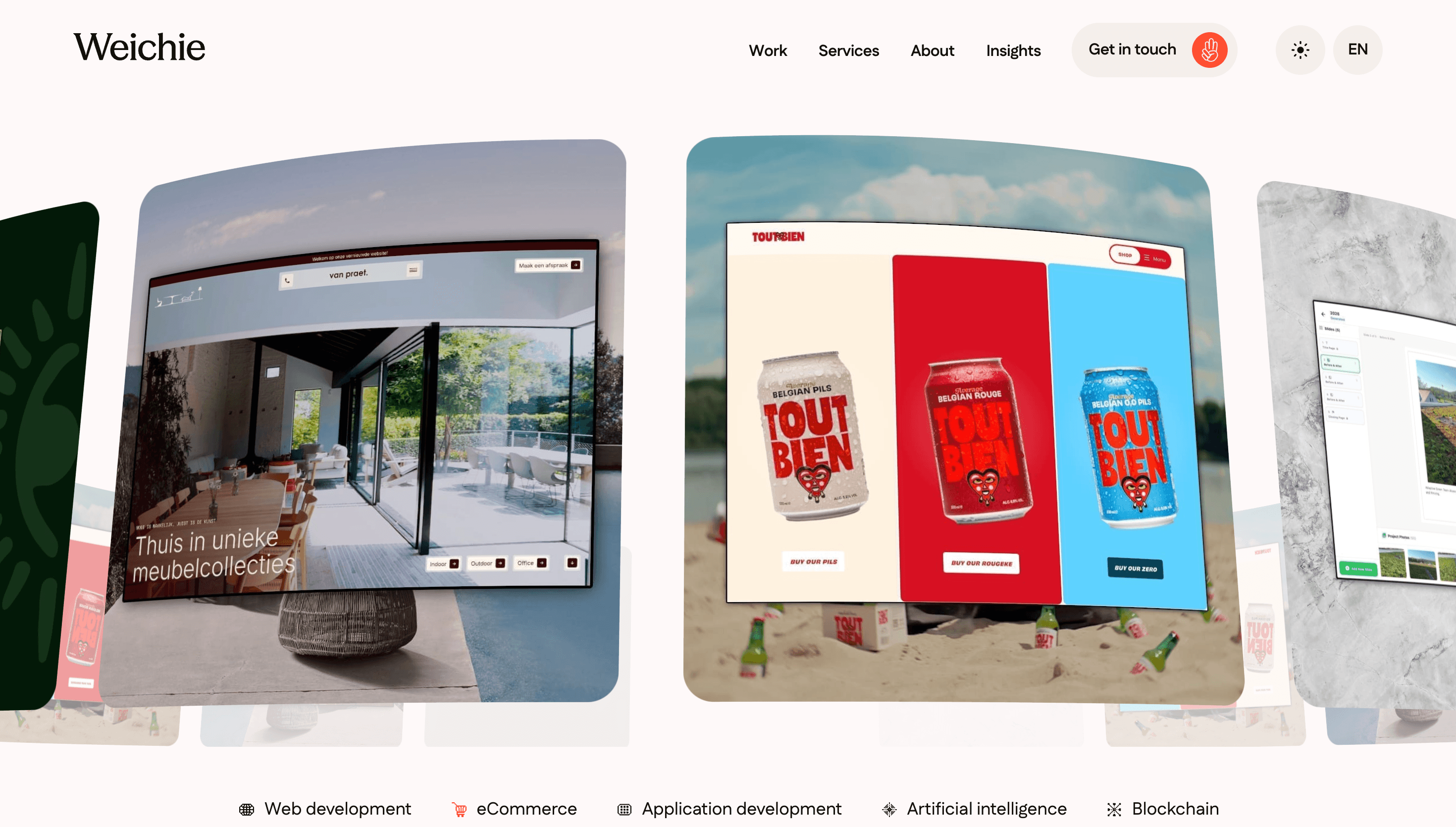 Weichie — Agency, Studio website design