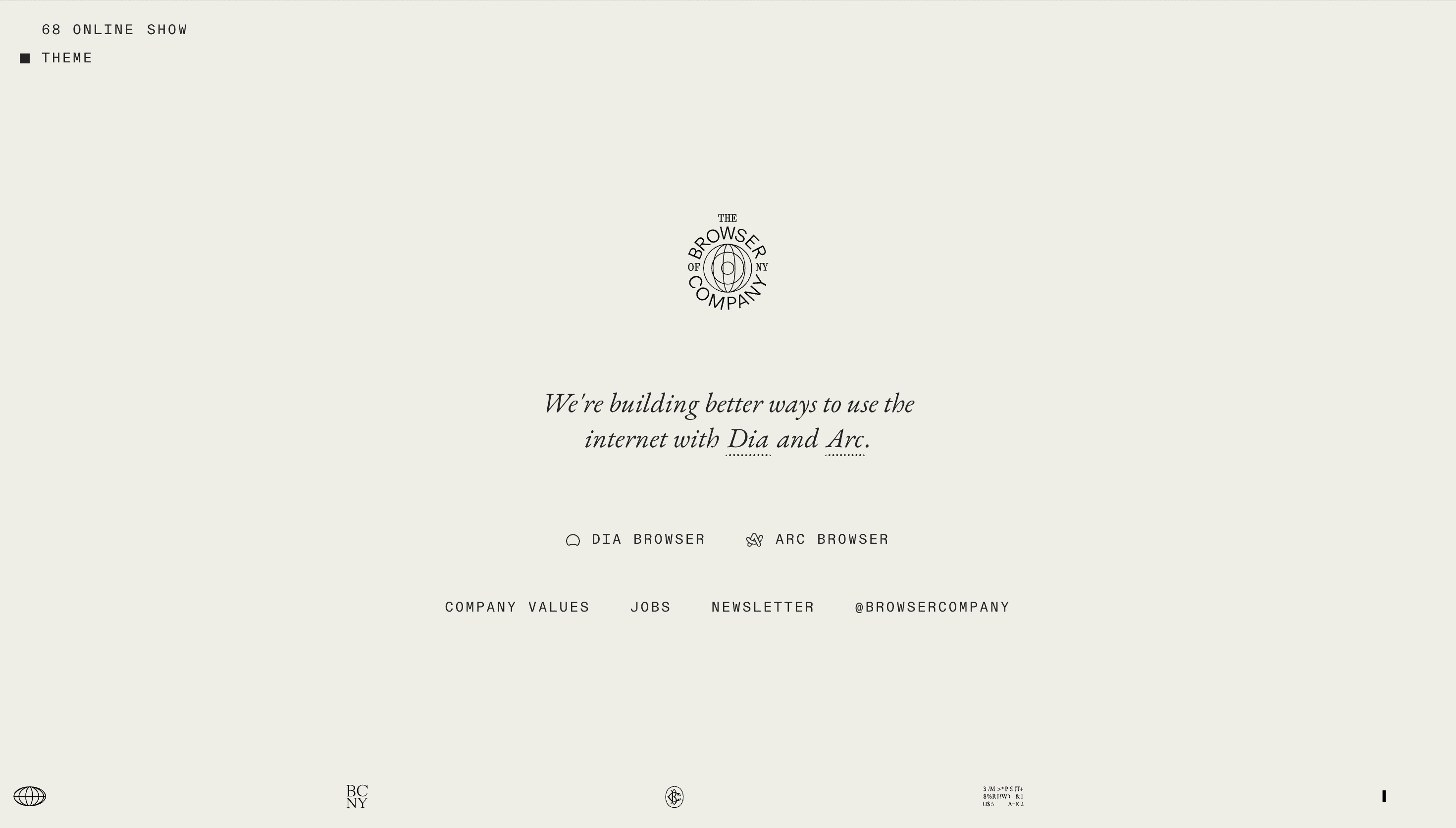 The Browser Company — Tech, Startup website design