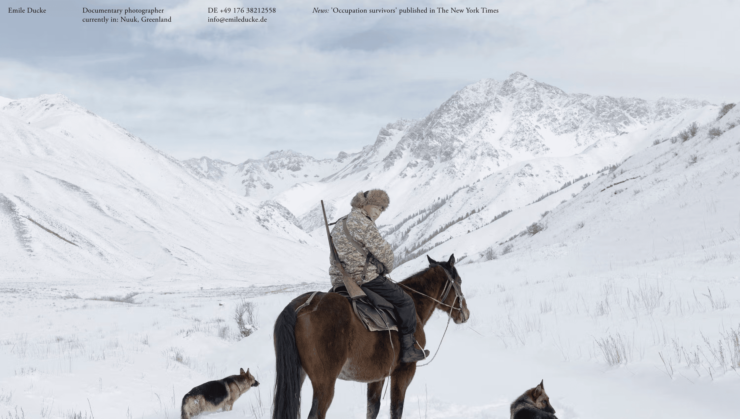 Emile Ducke — Portfolio, Storytelling website design