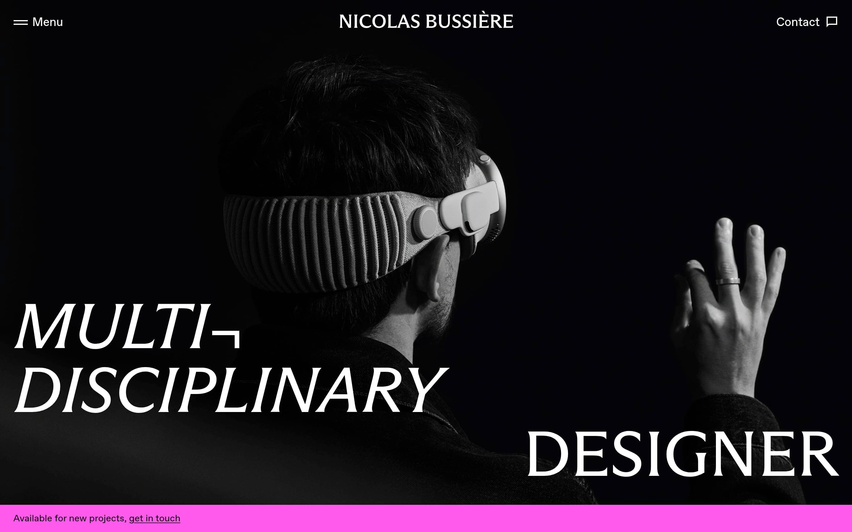Nicolas Bussière — Designer, Portfolio website design