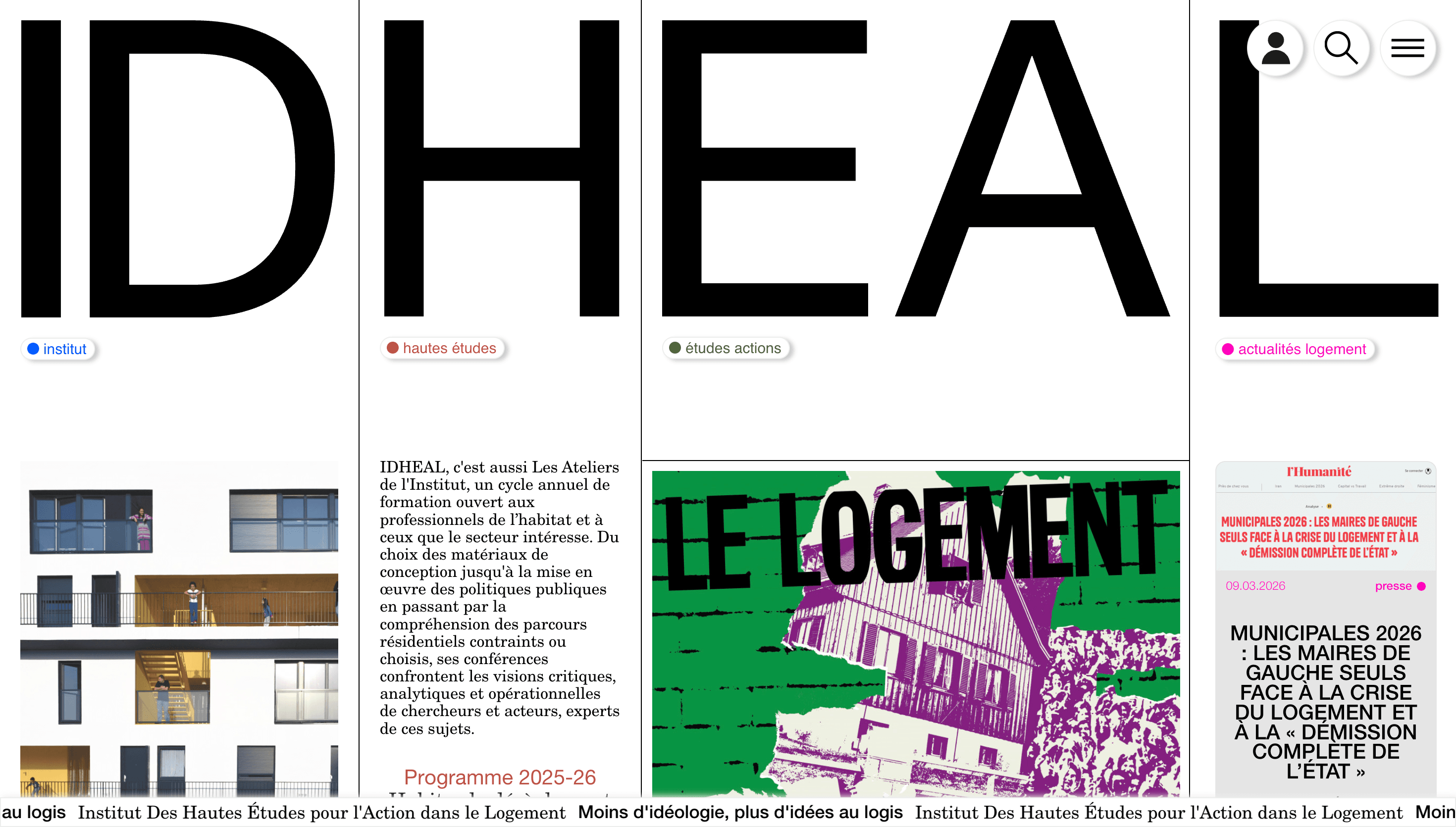 IDHEAL — Real Estate, Education website design