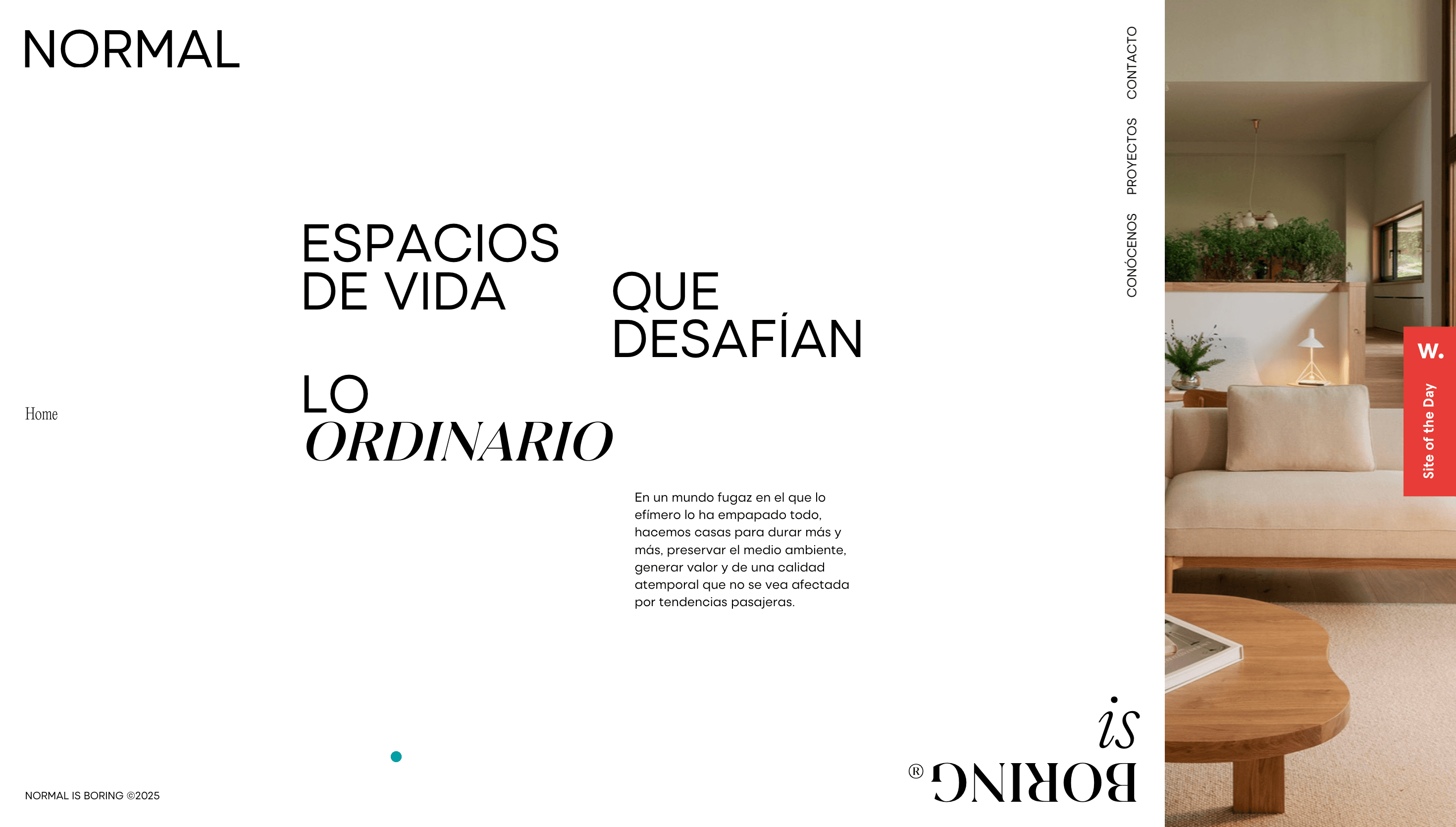 Normal is Boring — Agency, Studio website design