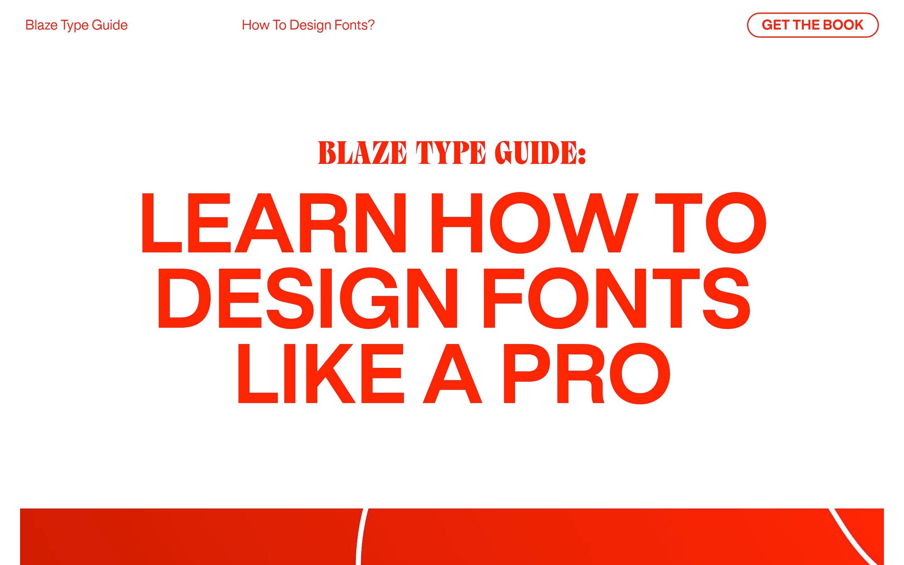 Blaze Type — Fonts, Typography website design