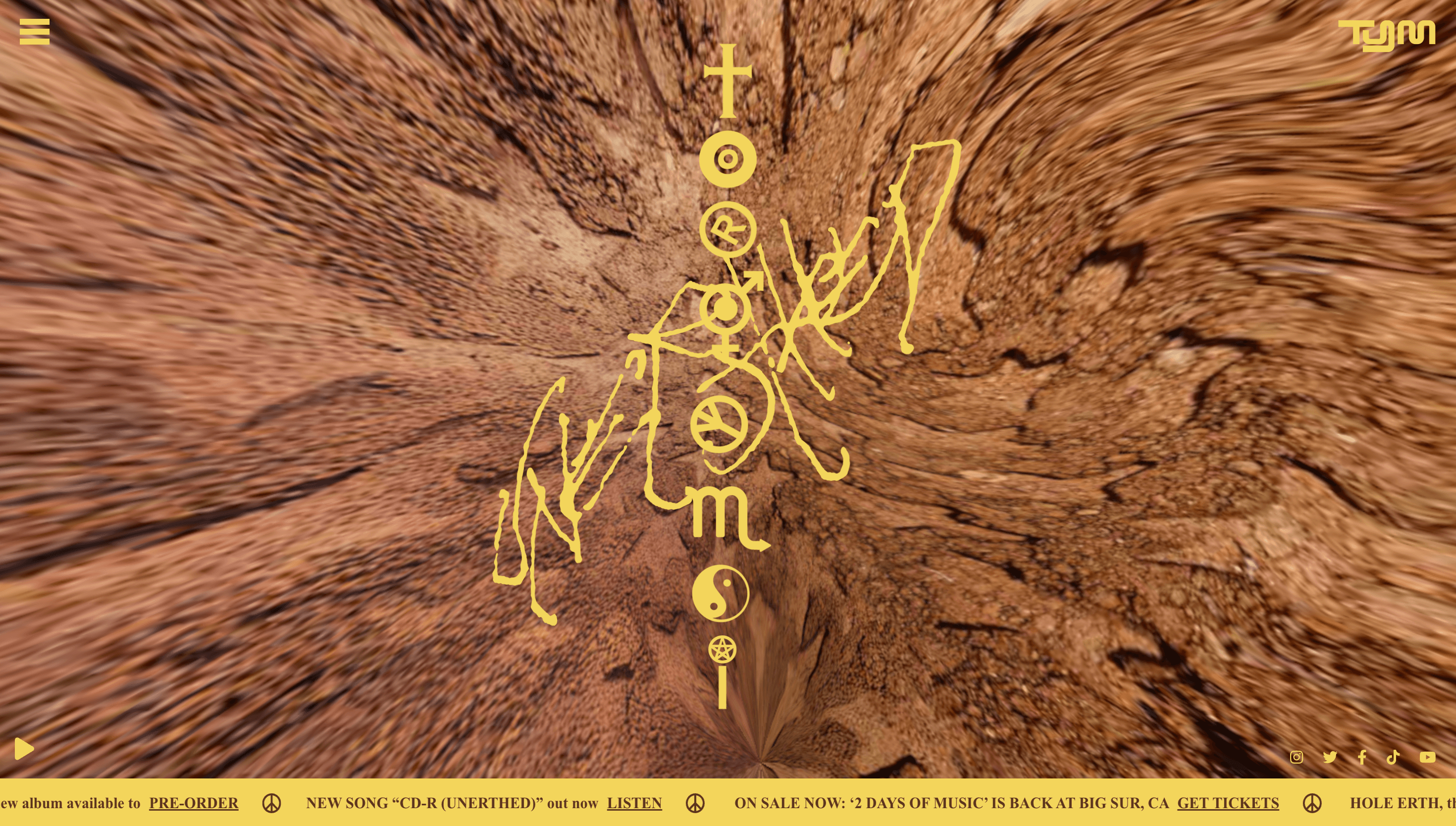 Toro y Moi — Music, Entertainment website design