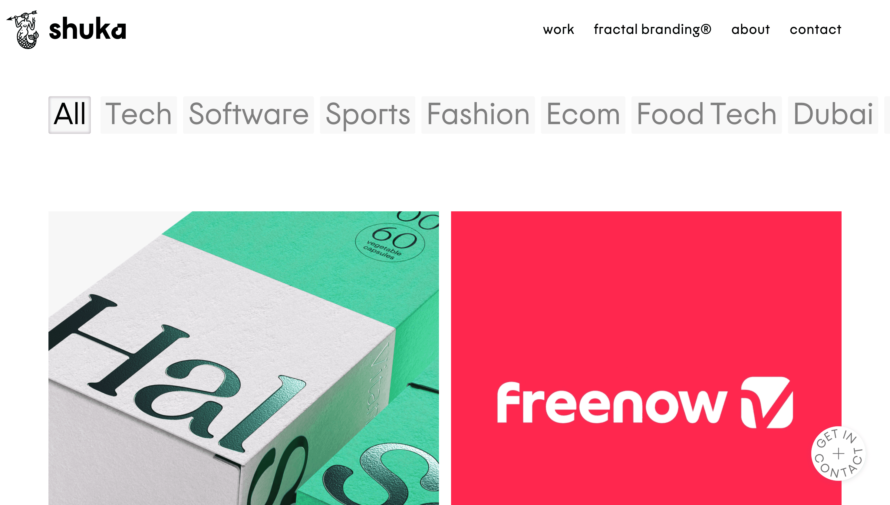 Shuka — Agency, Studio website design