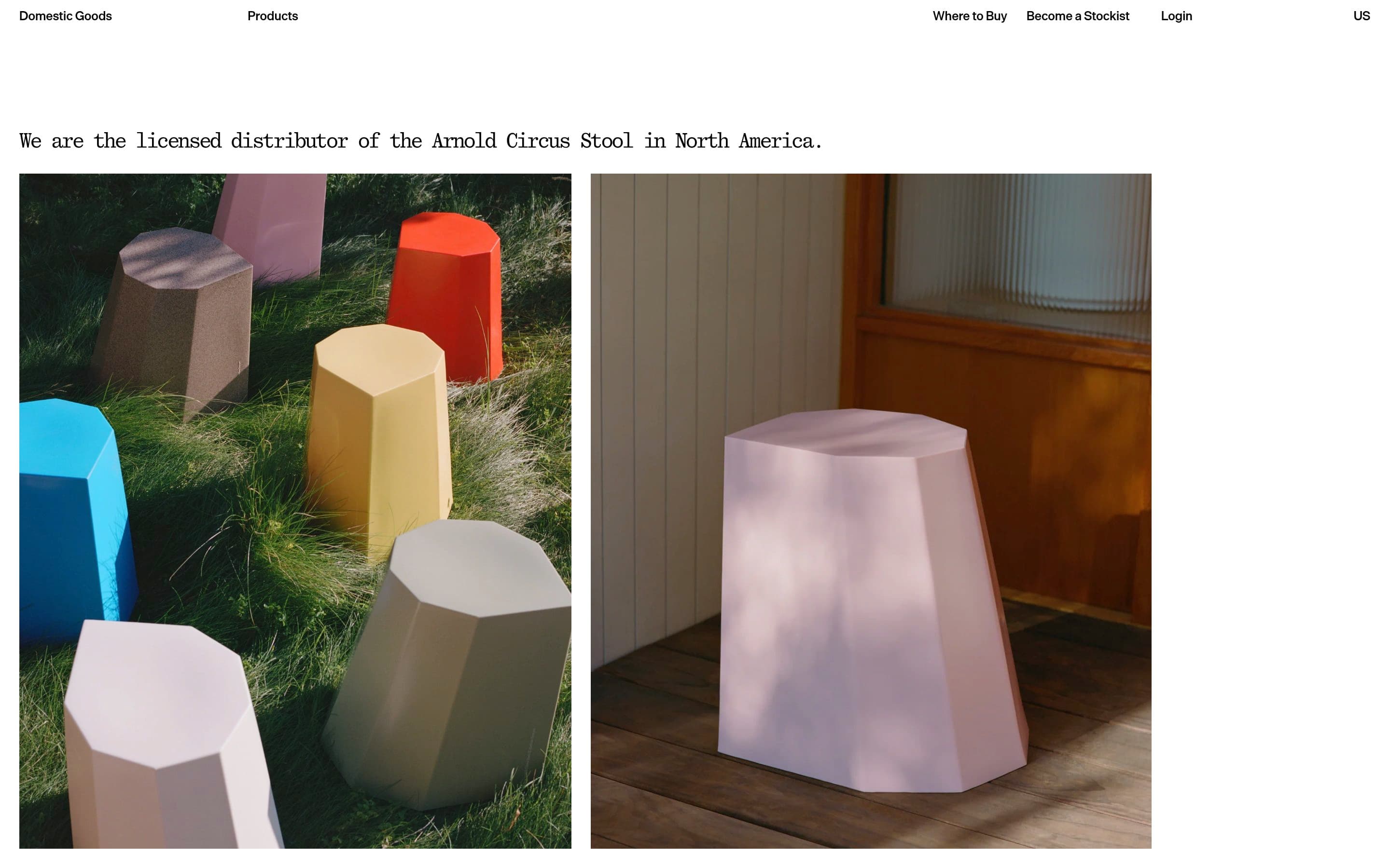 Stools & Co — E-commerce, Product website design