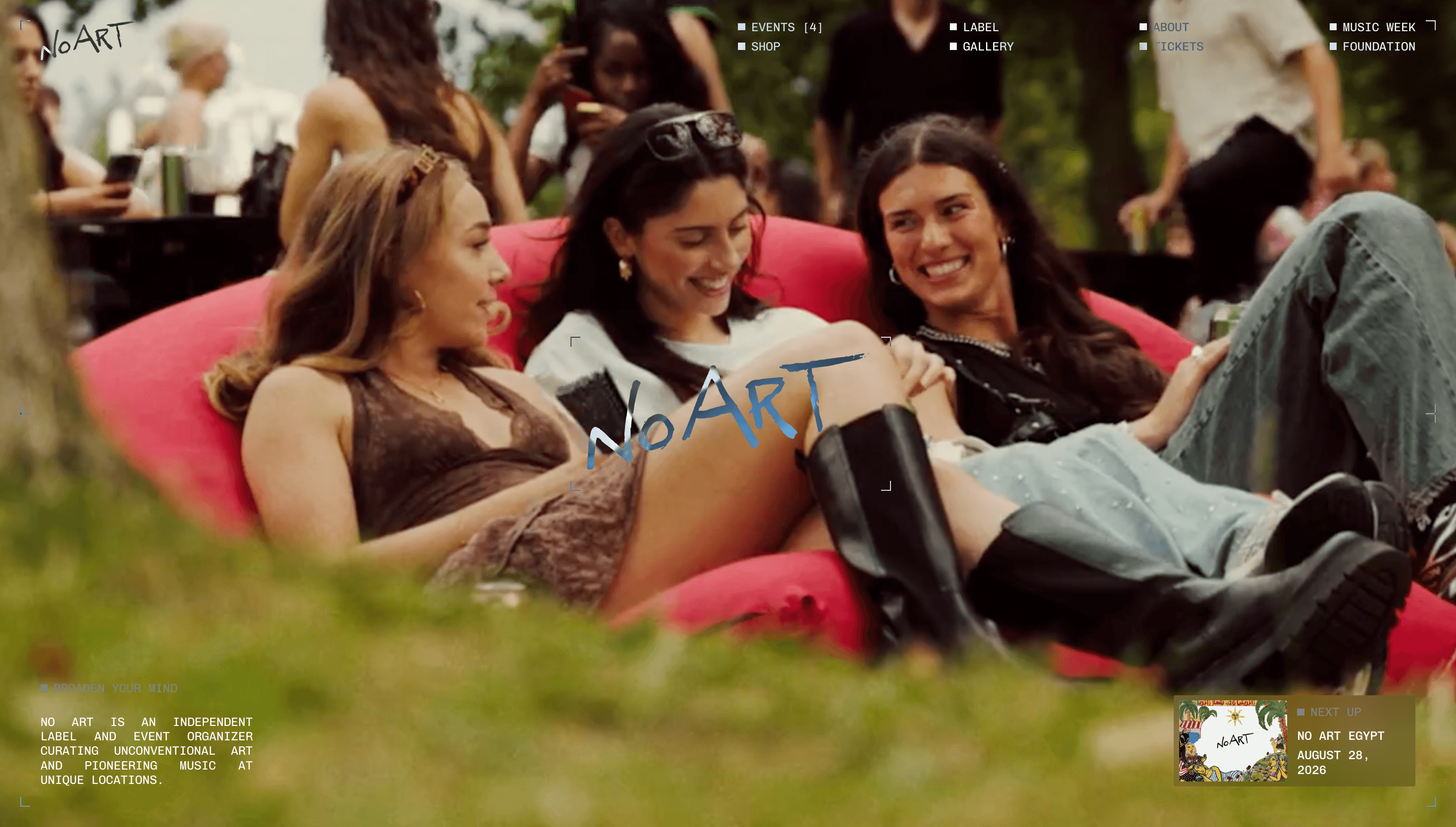 No Art Music — Music, Art website design