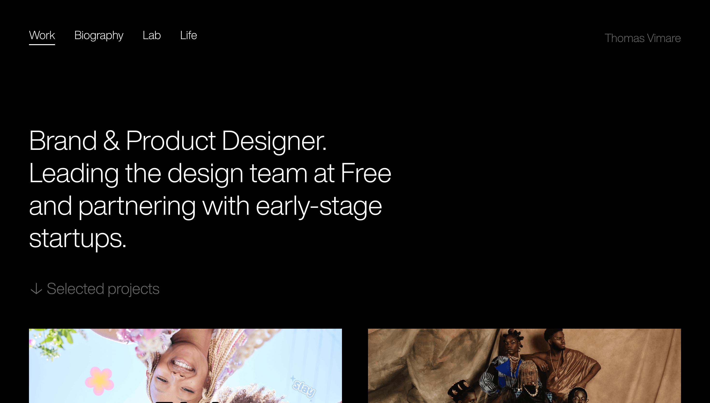 Thomas Vimare — Designer, Art website design