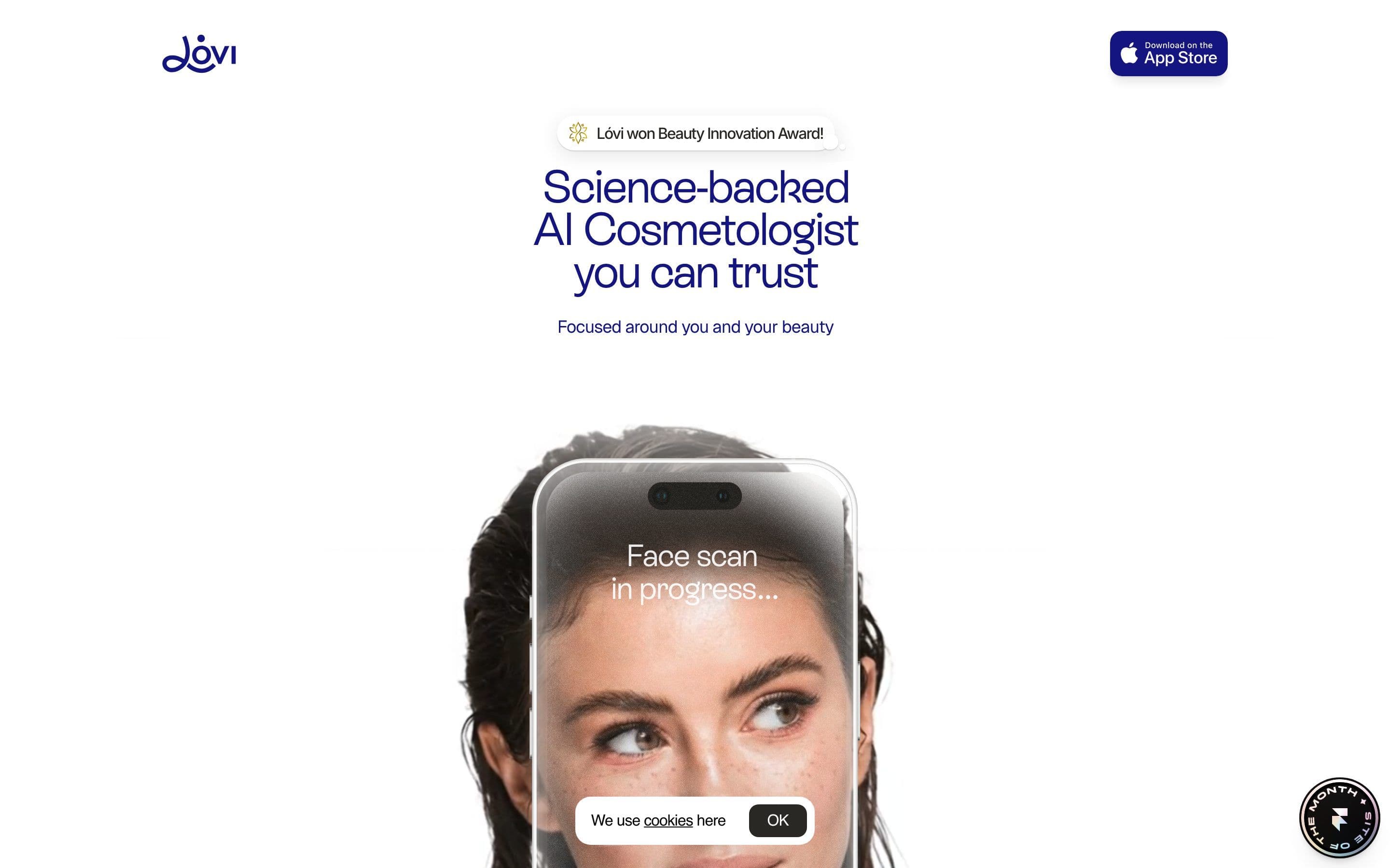 Lovi — Smart Skin Care — Health, Tech website design
