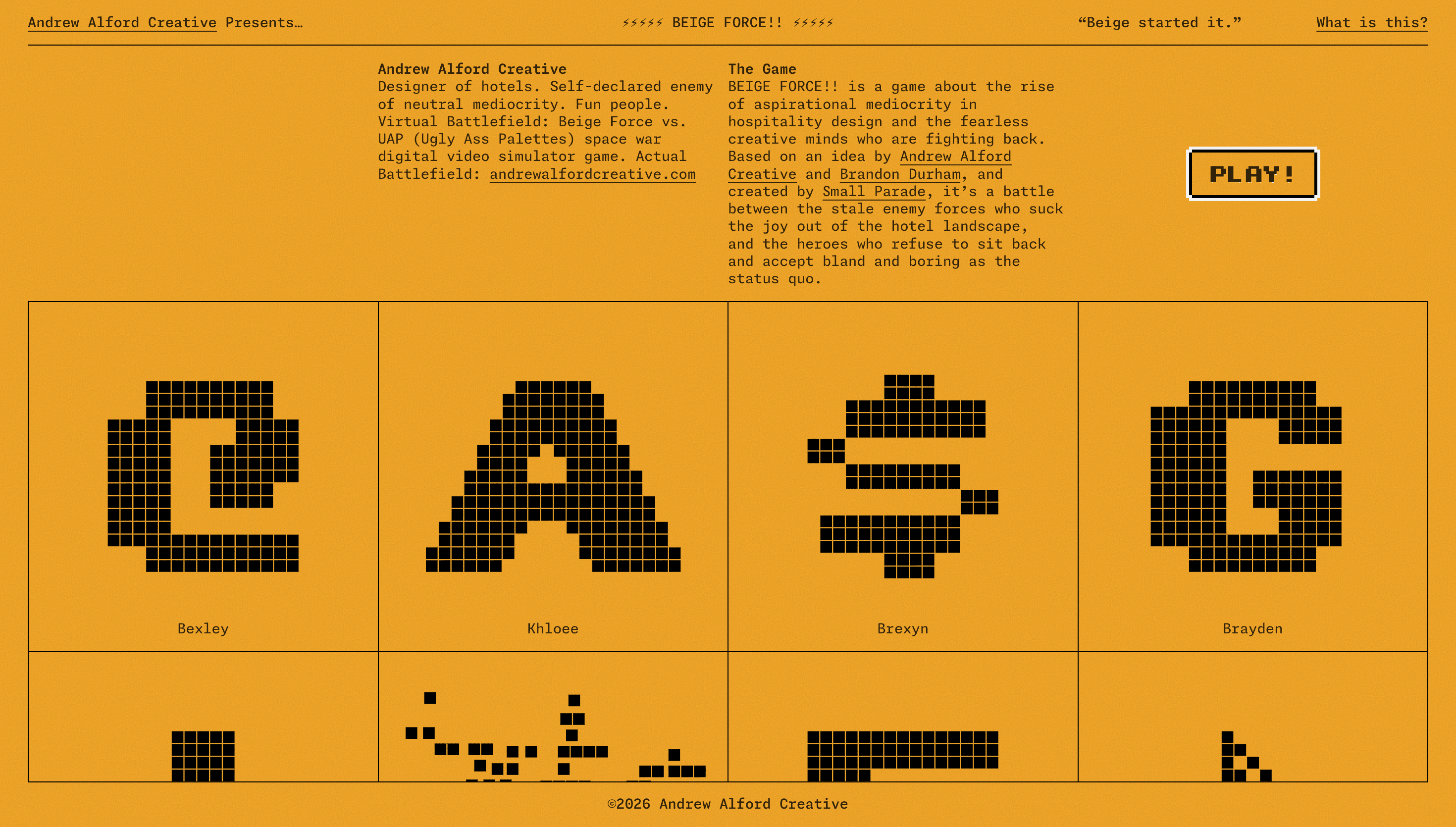 BEIGE FORCE — Animation, Motion website design