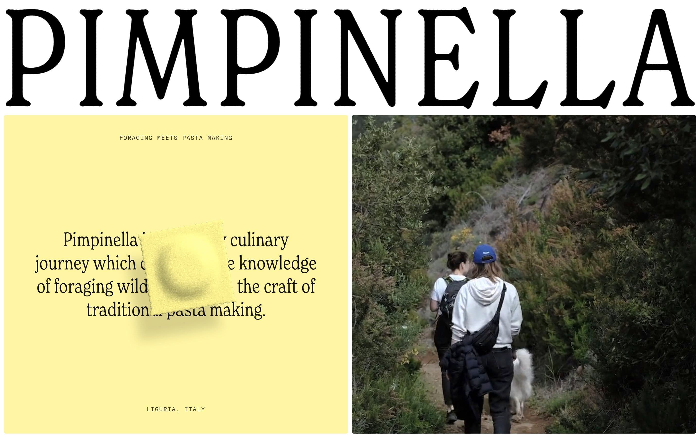 Pimpinella — Food, Education website design