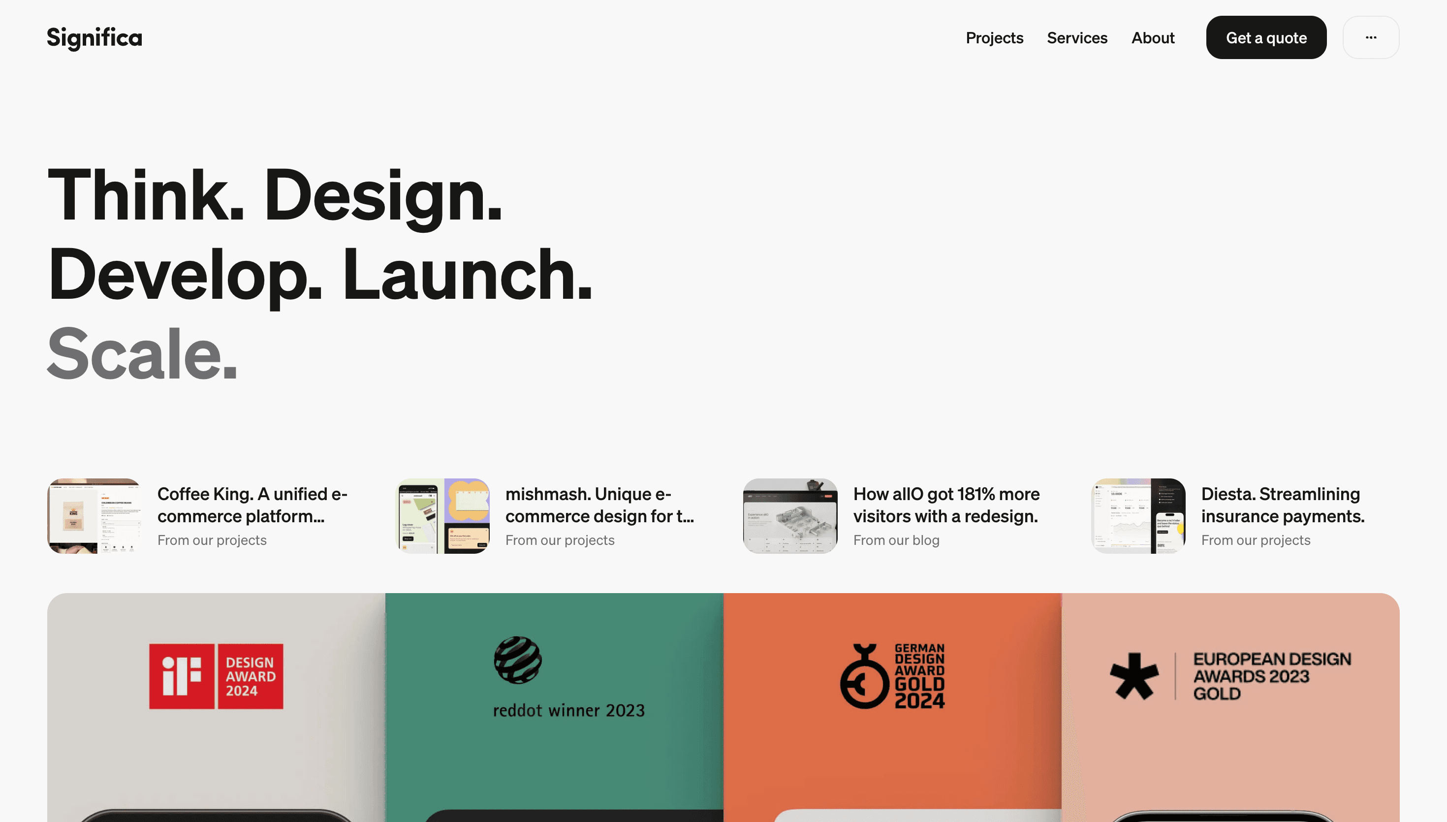 Significa — Agency, Studio website design