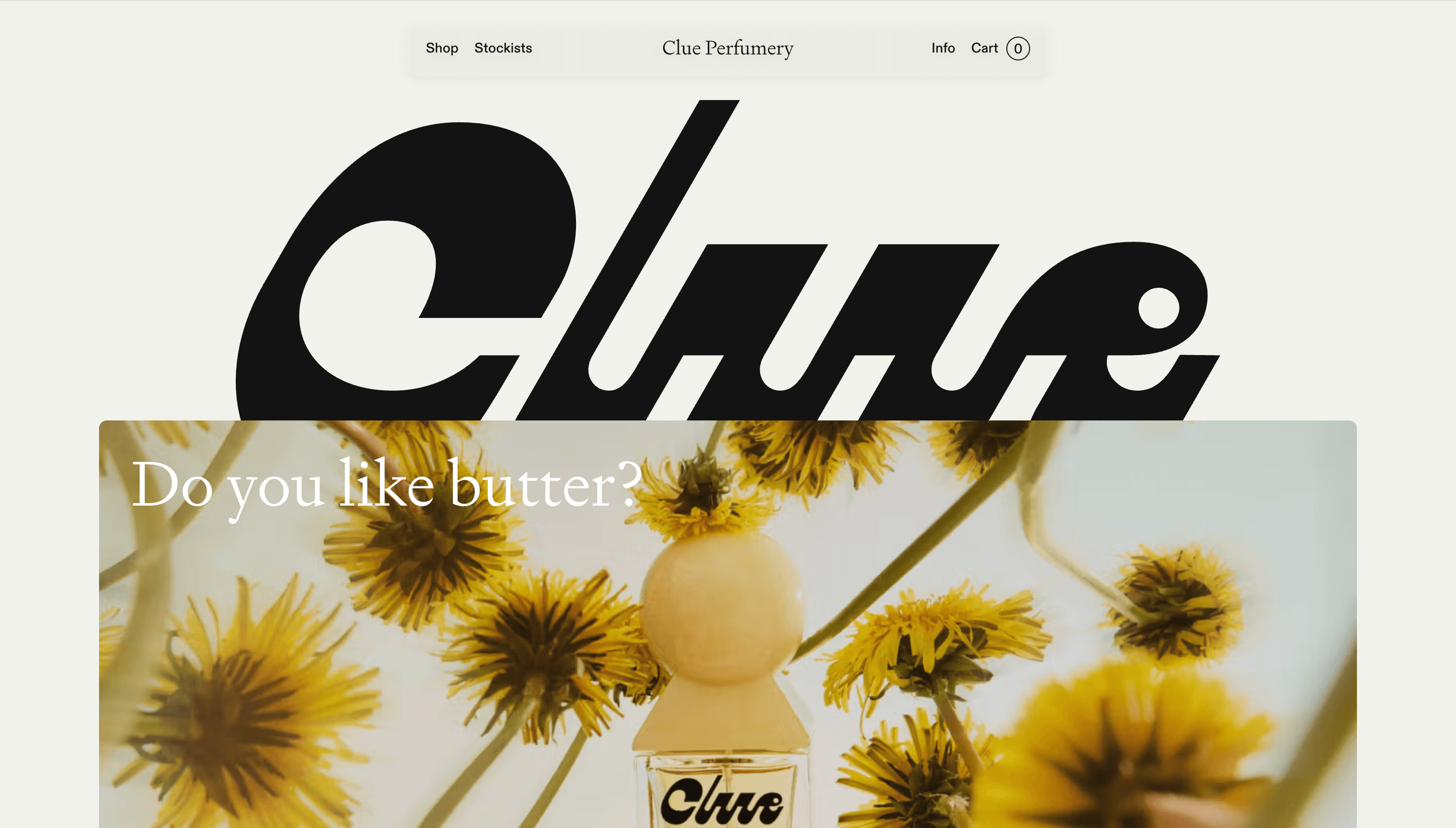 Clue Perfumery — Fashion, Branding website design