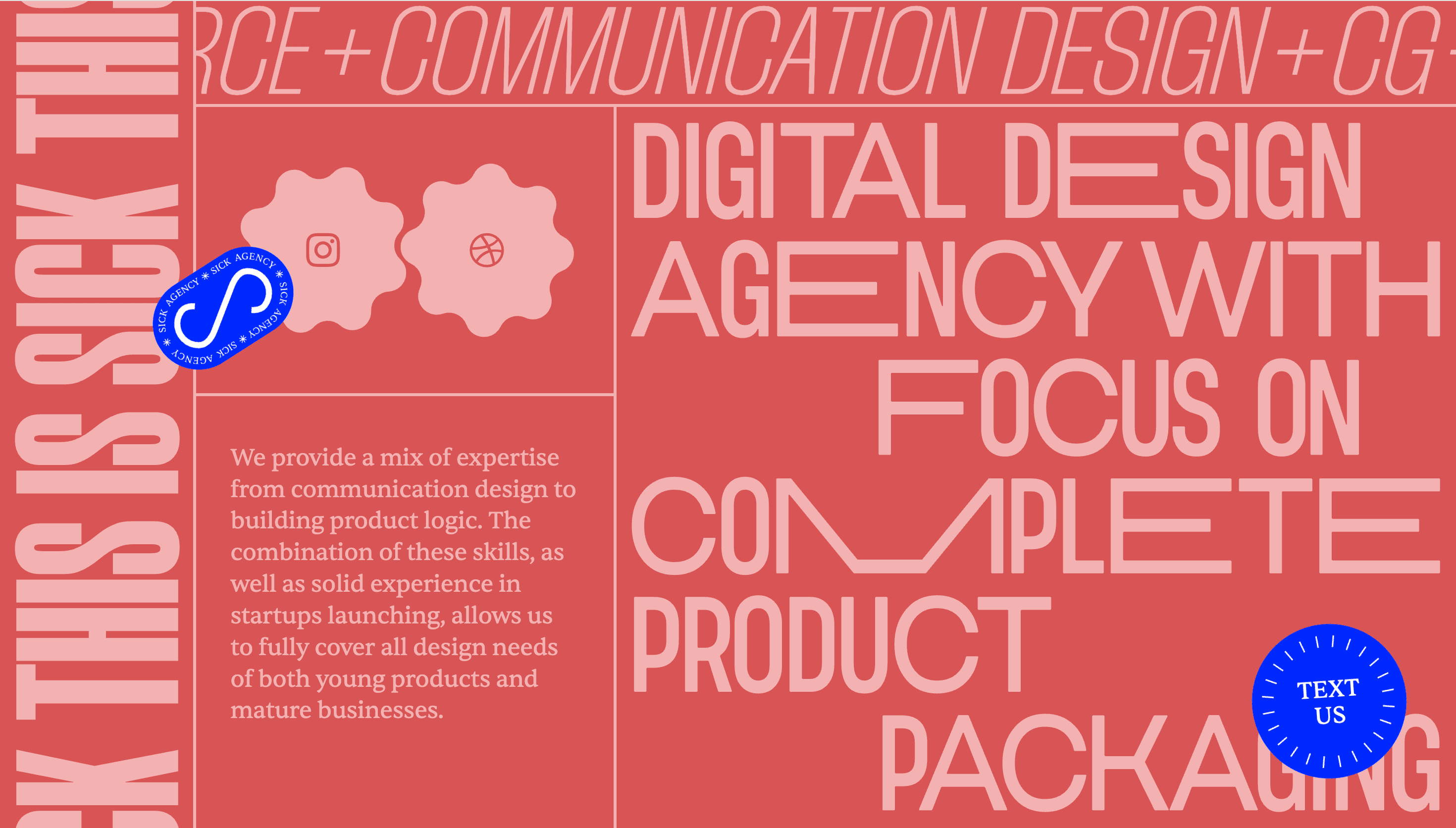 SICK AGENCY — Agency, Branding website design