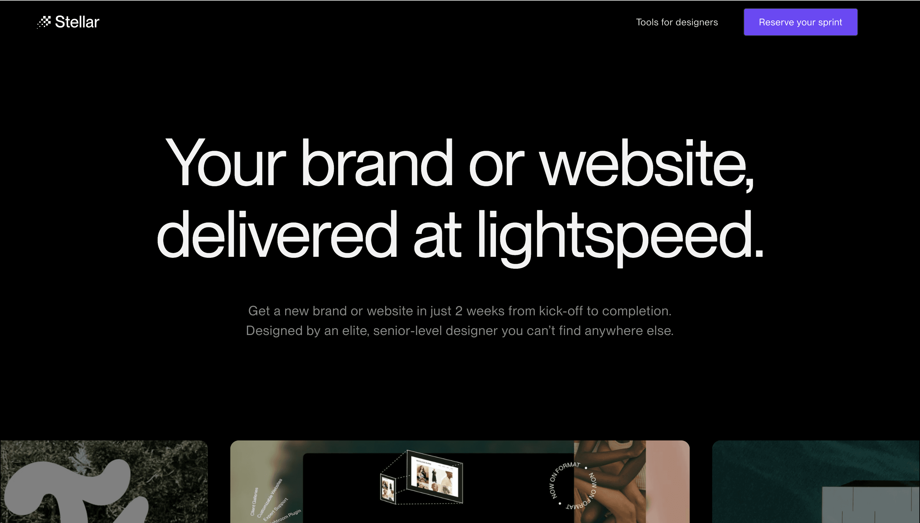 Stellar — Productivity, Workflow website design
