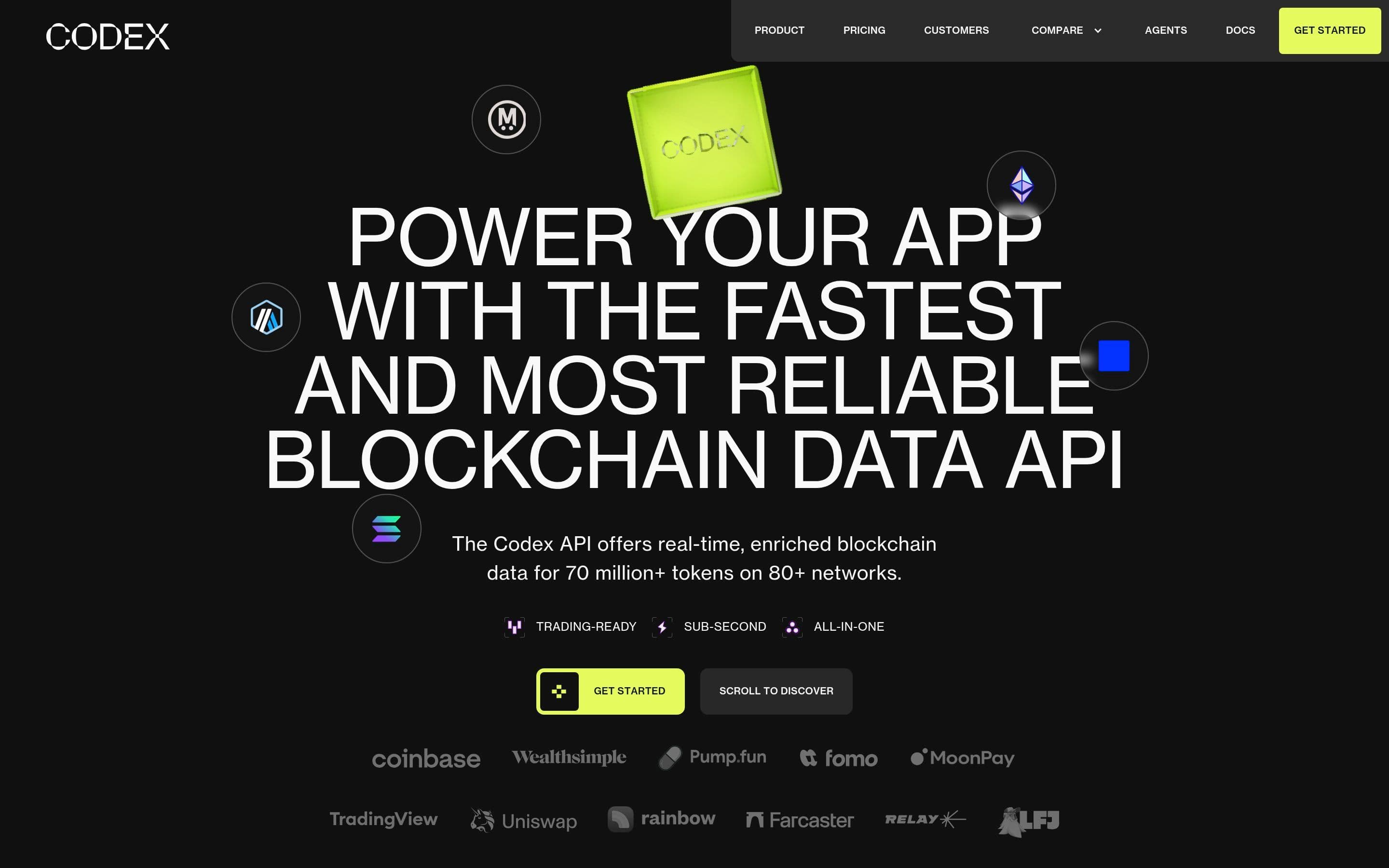 Codex.io — Finance, Tech website design
