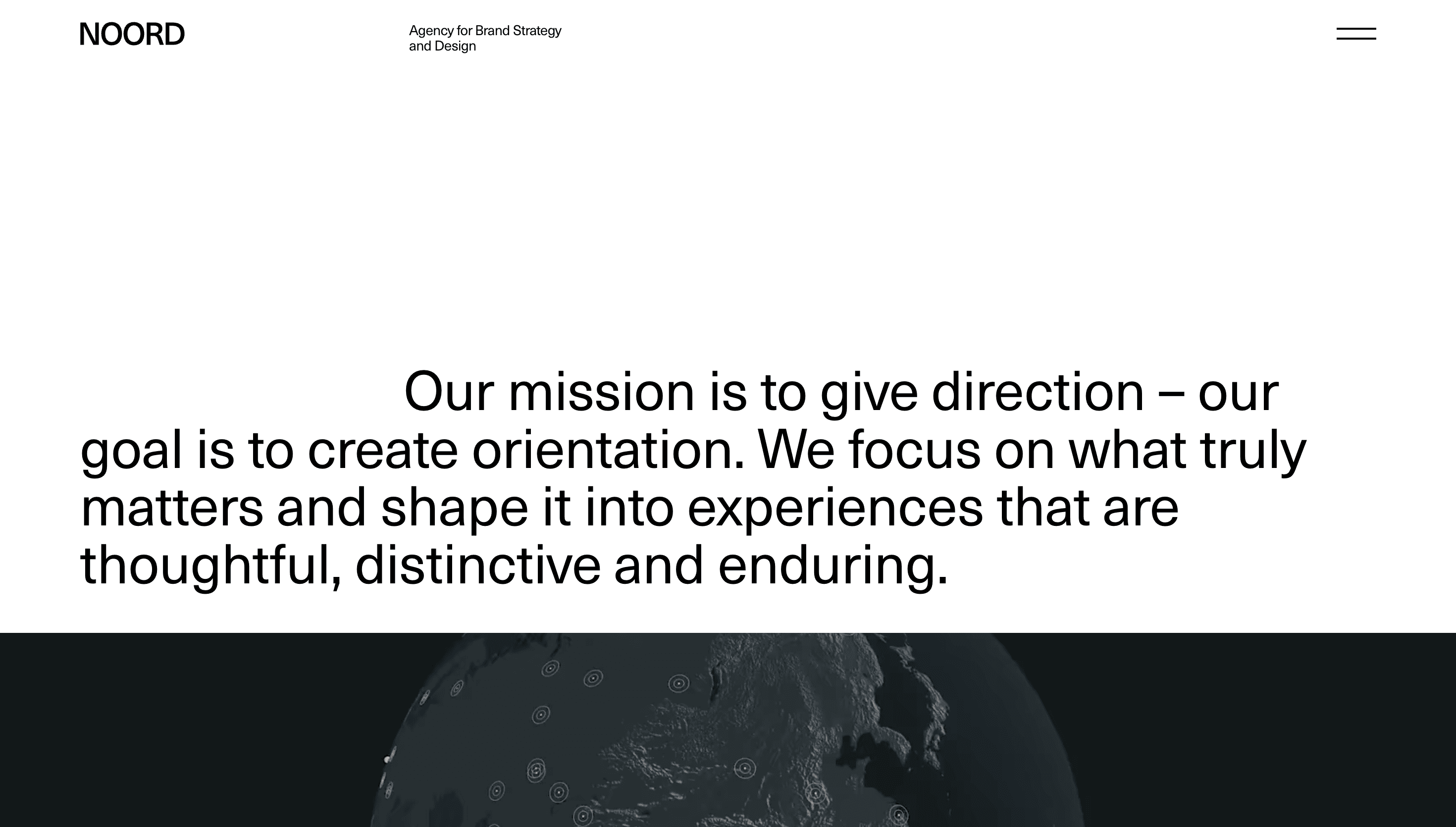 Noord — Agency, Branding website design