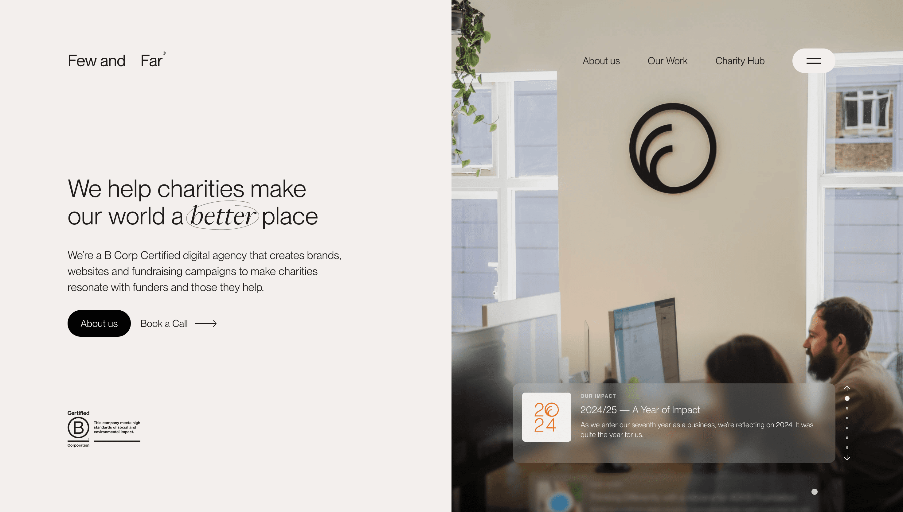 Few and Far — Agency, Branding website design