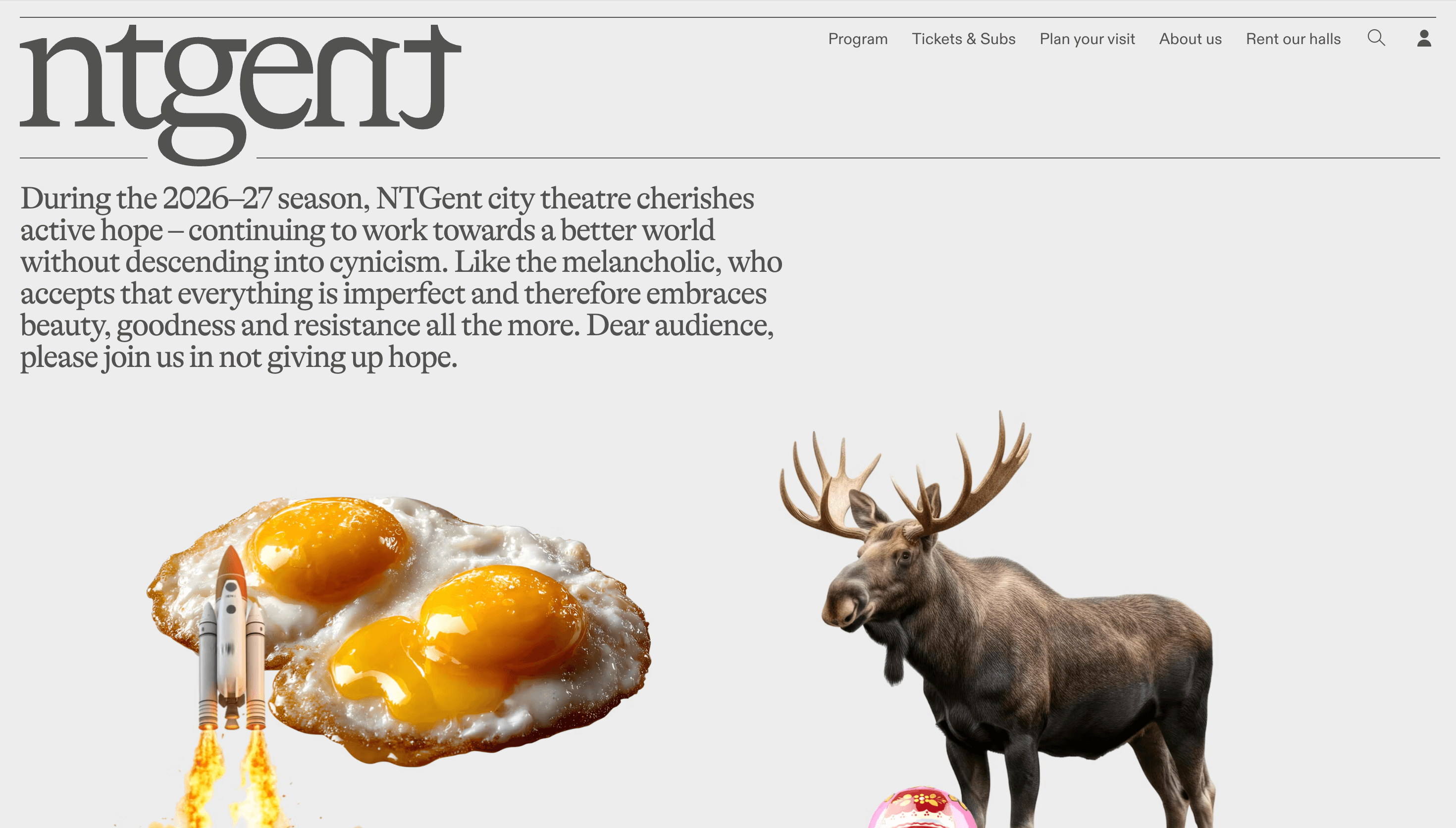 NTGent — Culture, Entertainment website design