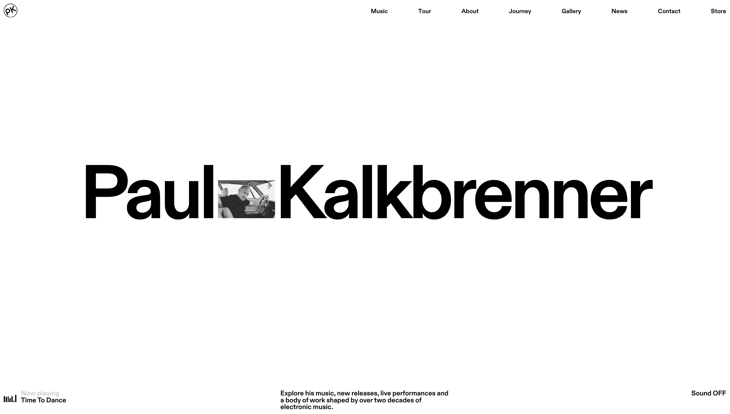 Paul Kalkbrenner — Music, Entertainment website design